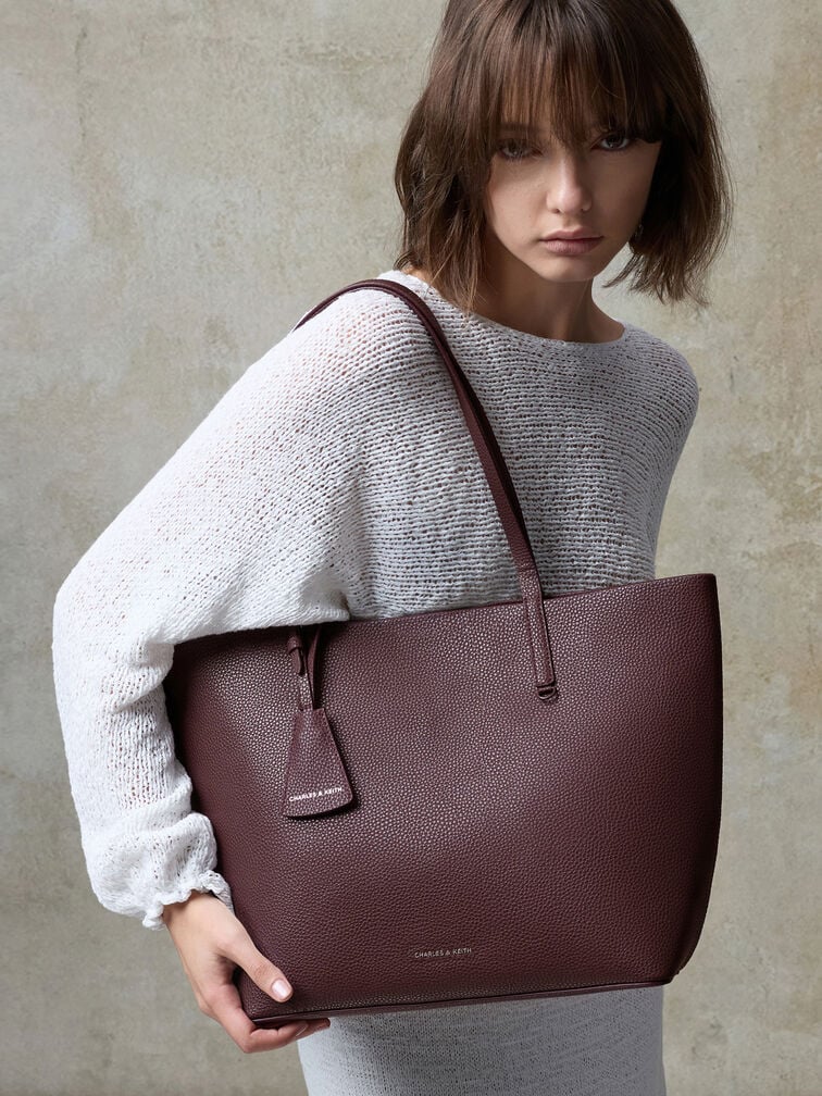 Beryl Tote Bag, Wineberry Red, hi-res