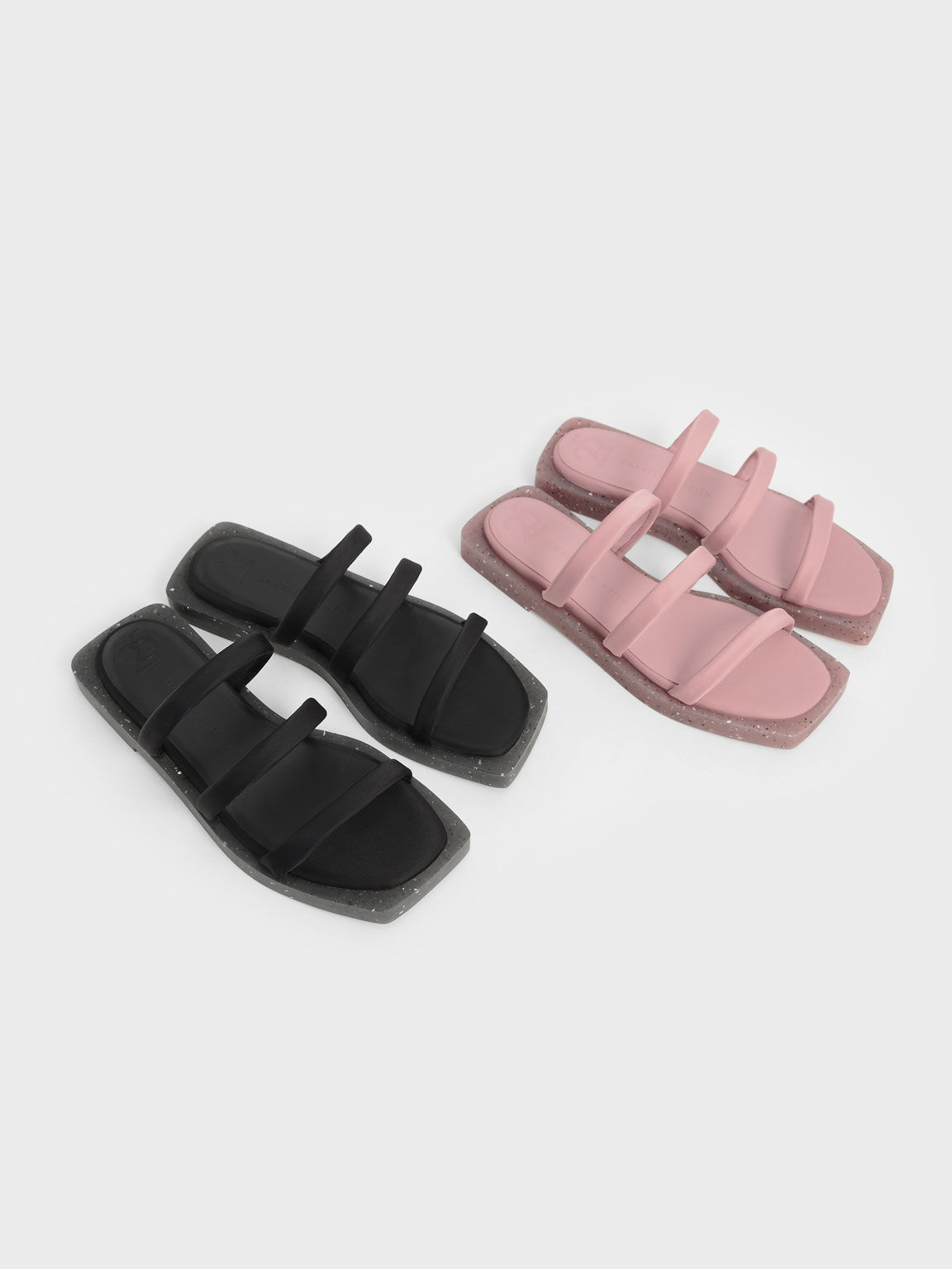 Arabella Recycled Nylon Slide Sandals, Pink, hi-res