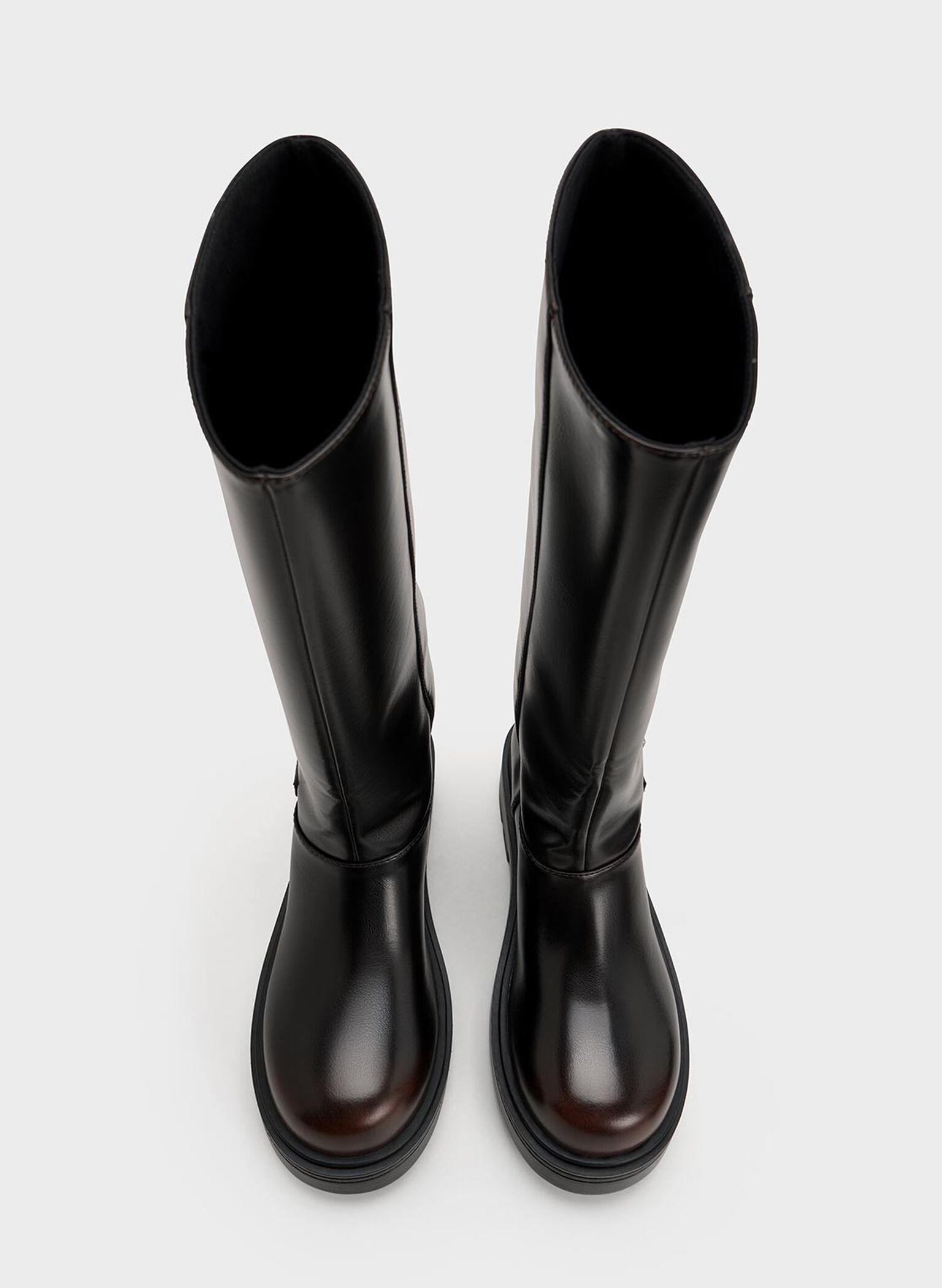 Davis Buckled Fold-Over Boots, Dark Brown, hi-res