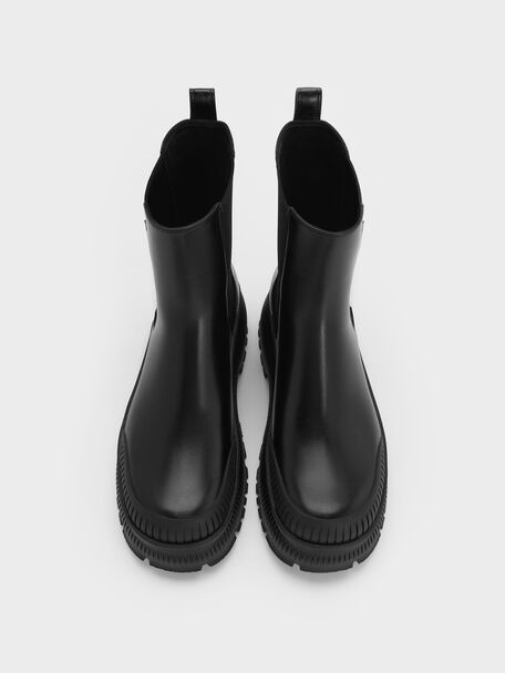 Darra Ridged-Sole Chelsea Boots, Black, hi-res
