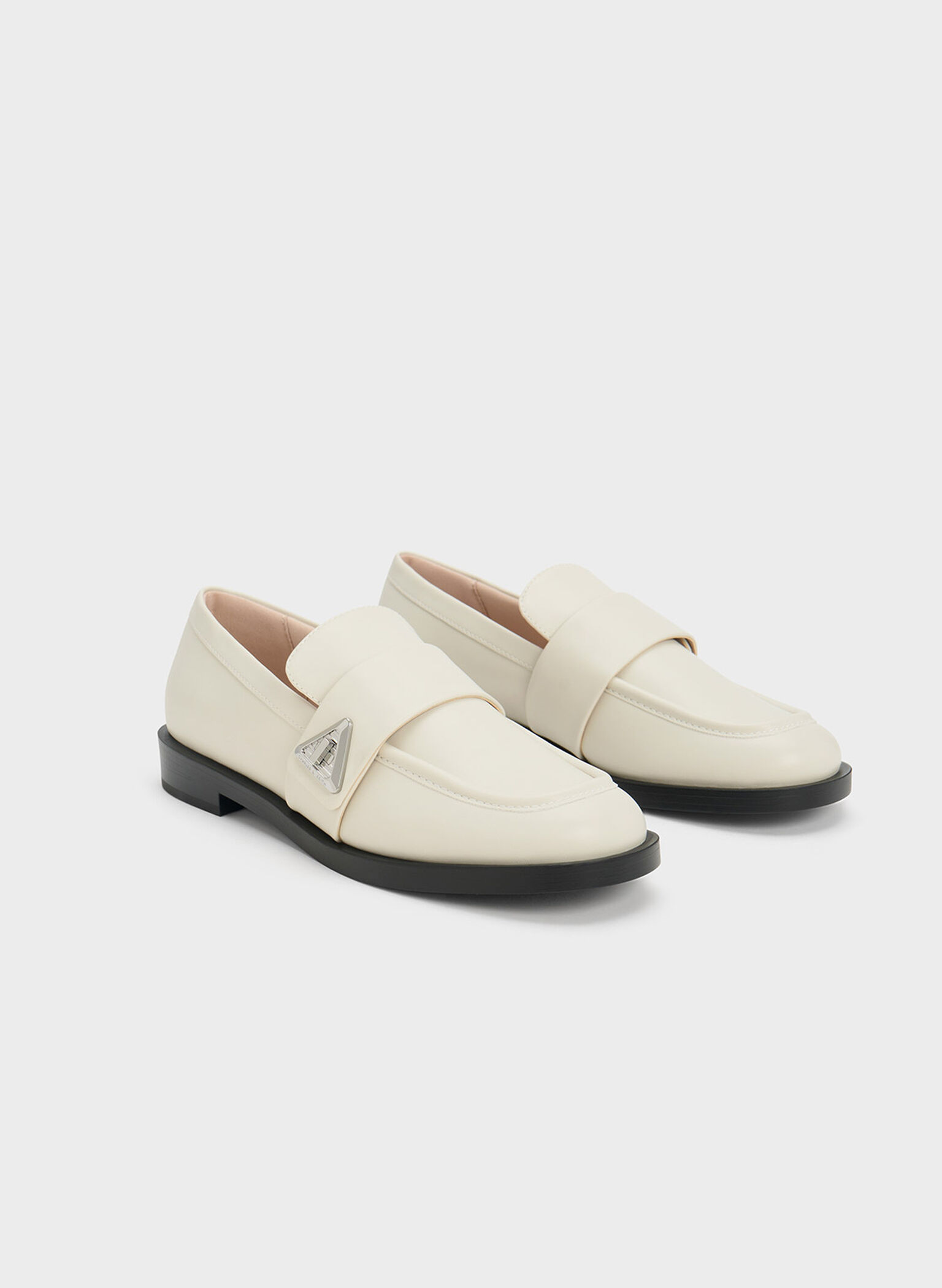 Trice Metallic Accent Loafers, Chalk, hi-res