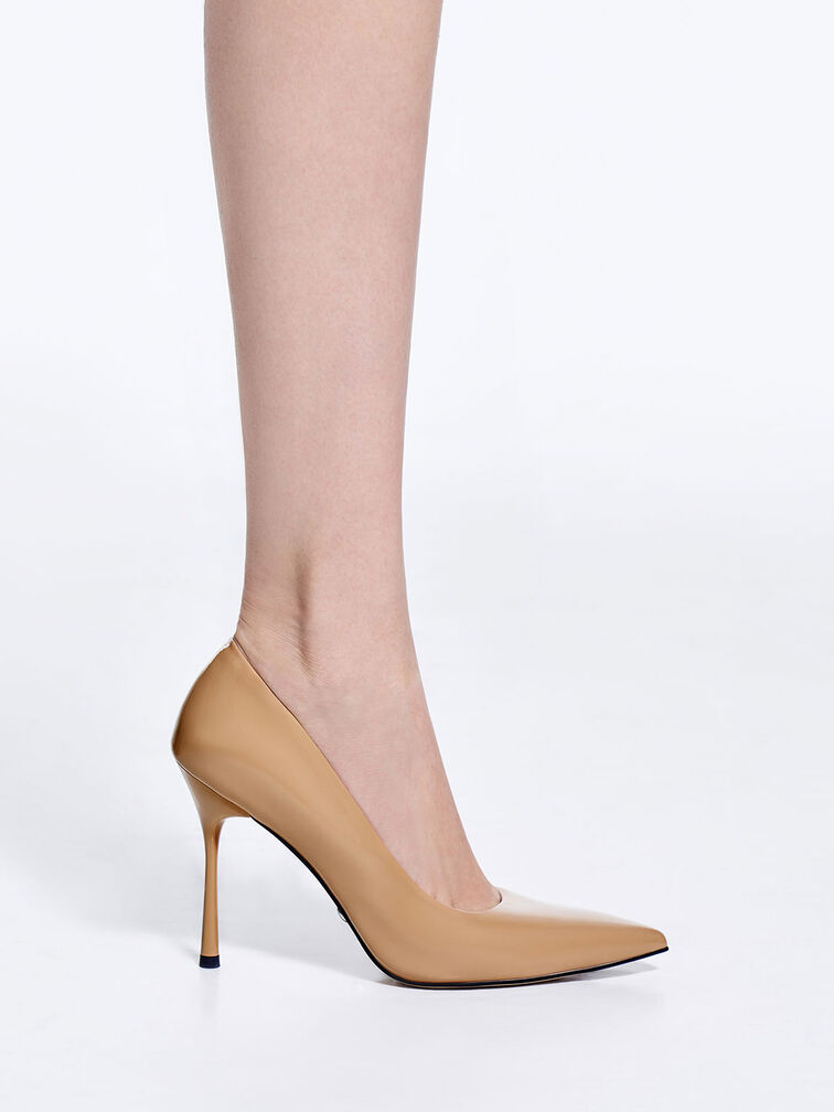 Kyra Patent Leather Pumps, Nude, hi-res