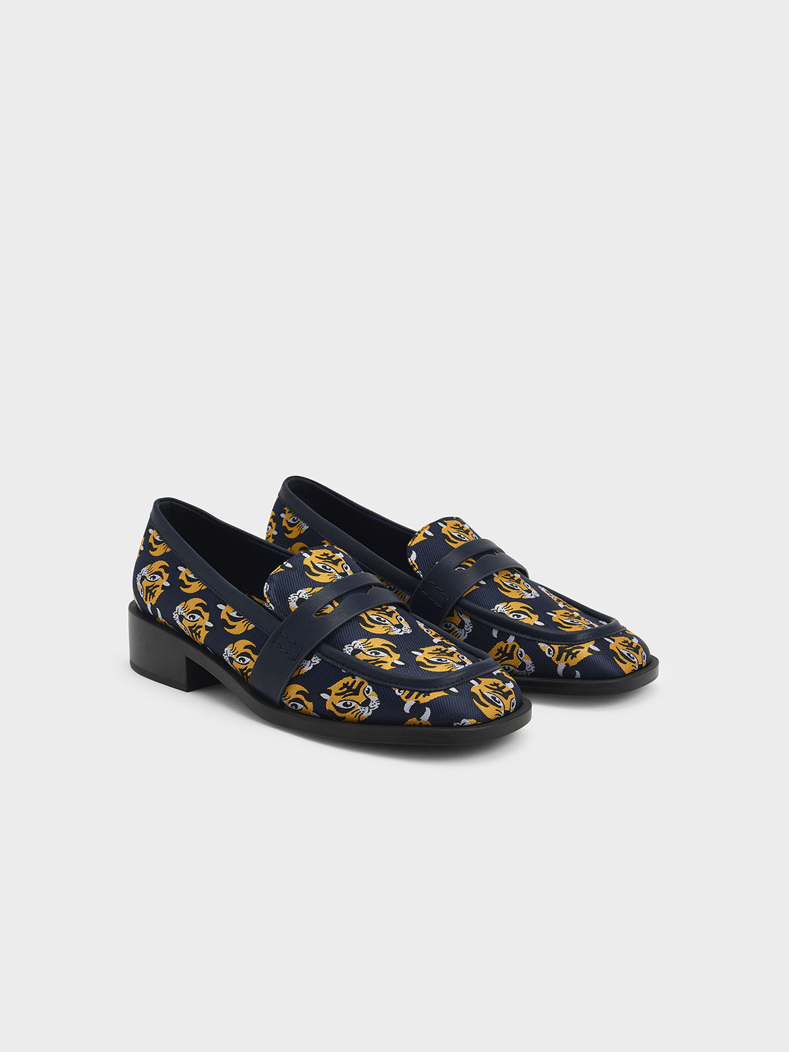 Lunar New Year Collection: Antonia Penny Loafers, Dark Blue, hi-res