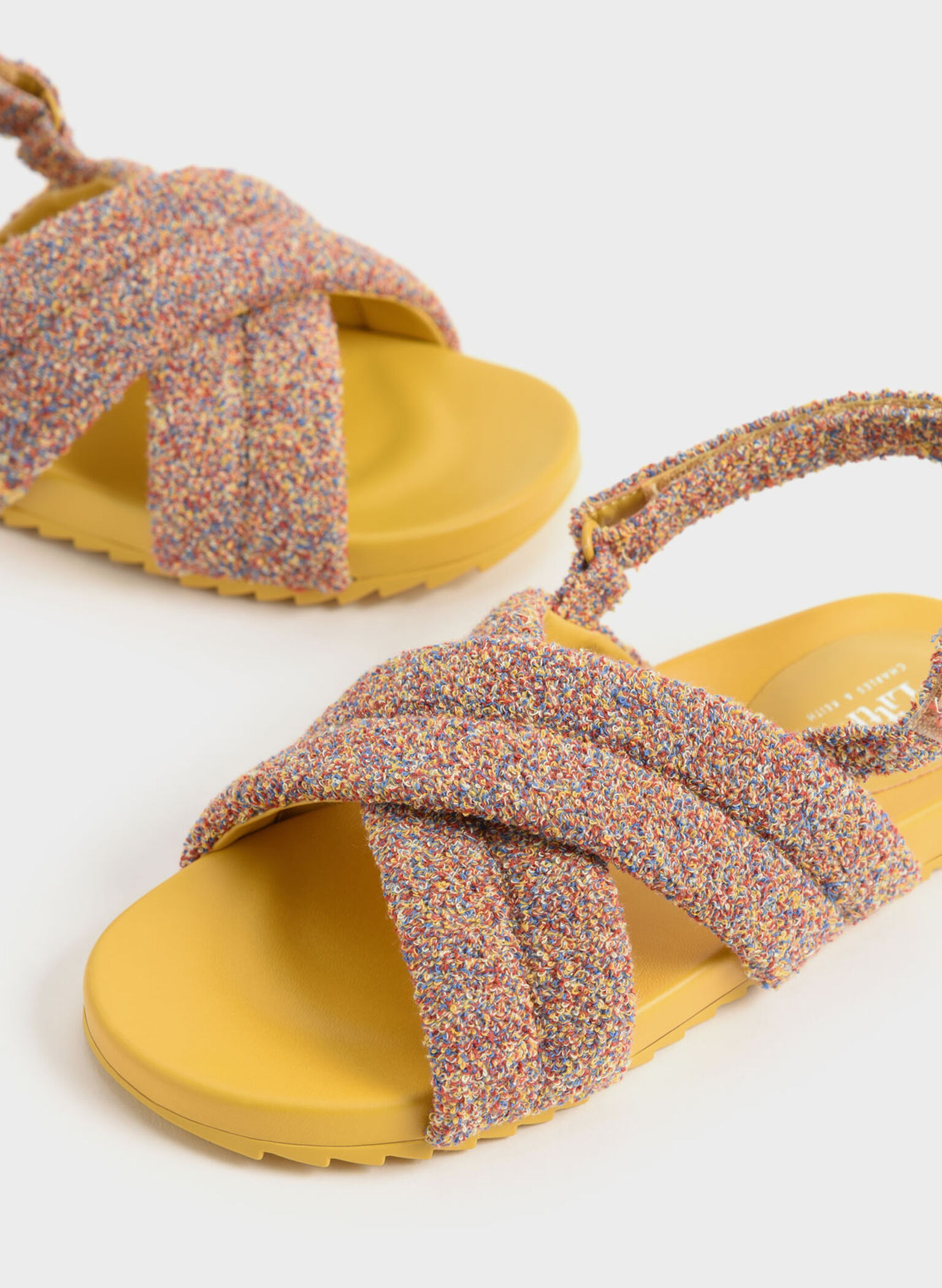 Girls' Jacquard Back-Strap Sandals, Multi, hi-res