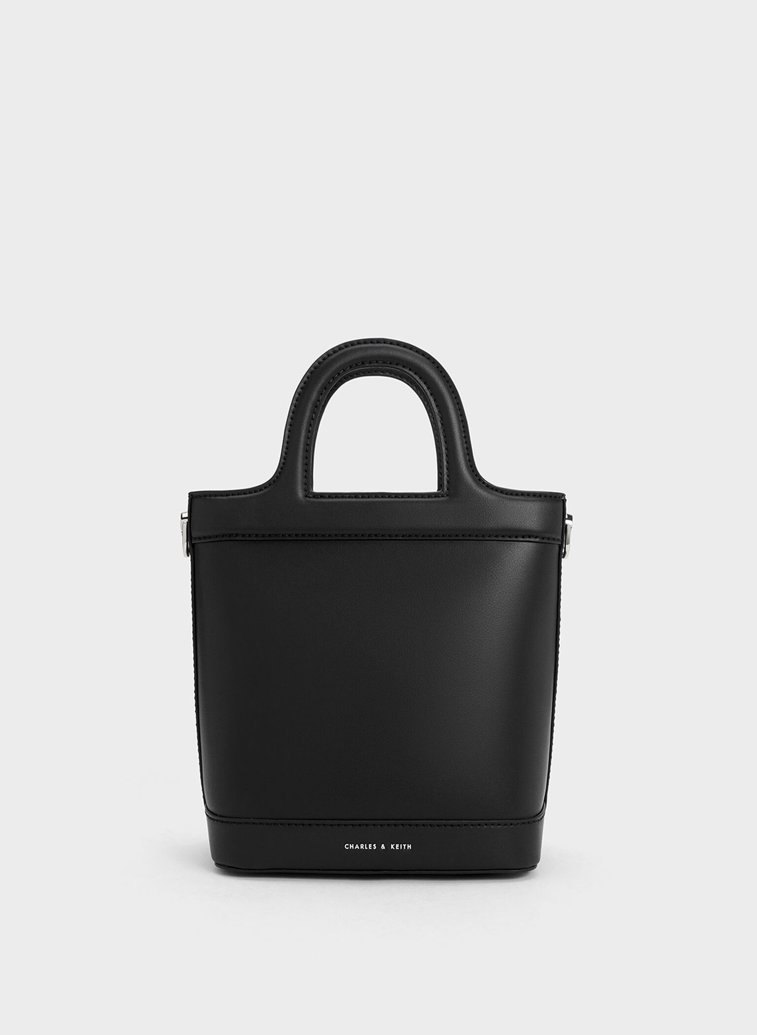 Bronte Top Handle Bucket Bag, Black, hi-res