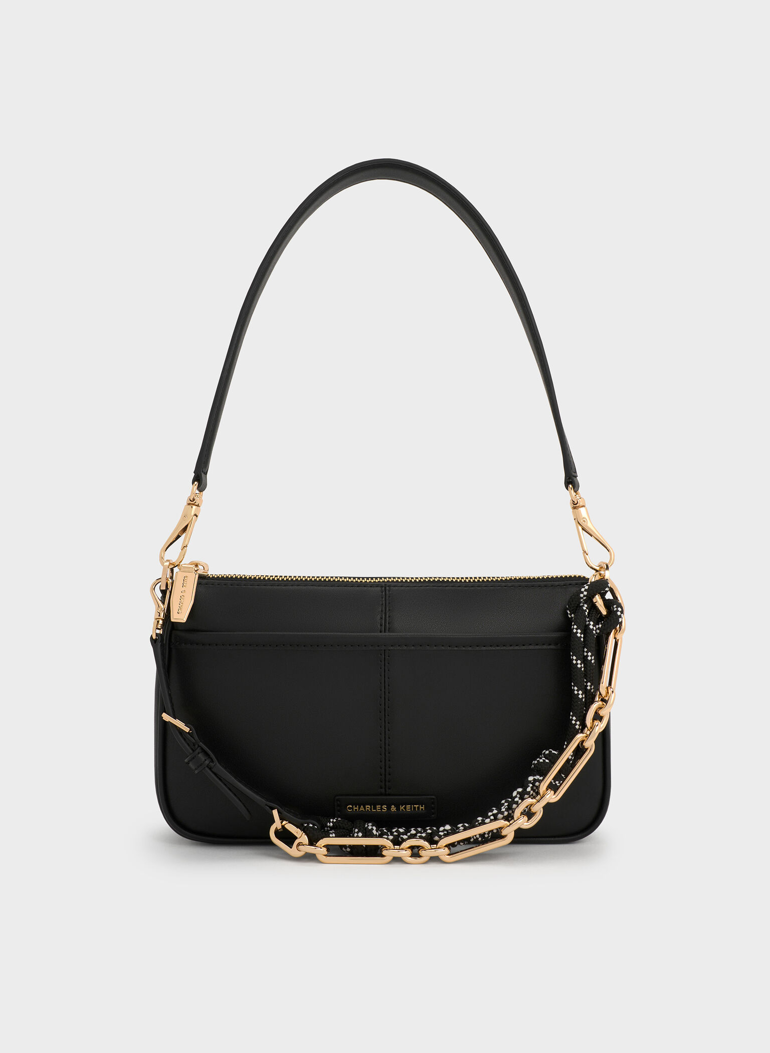 Addison Knotted-Rope Shoulder Bag, Black, hi-res