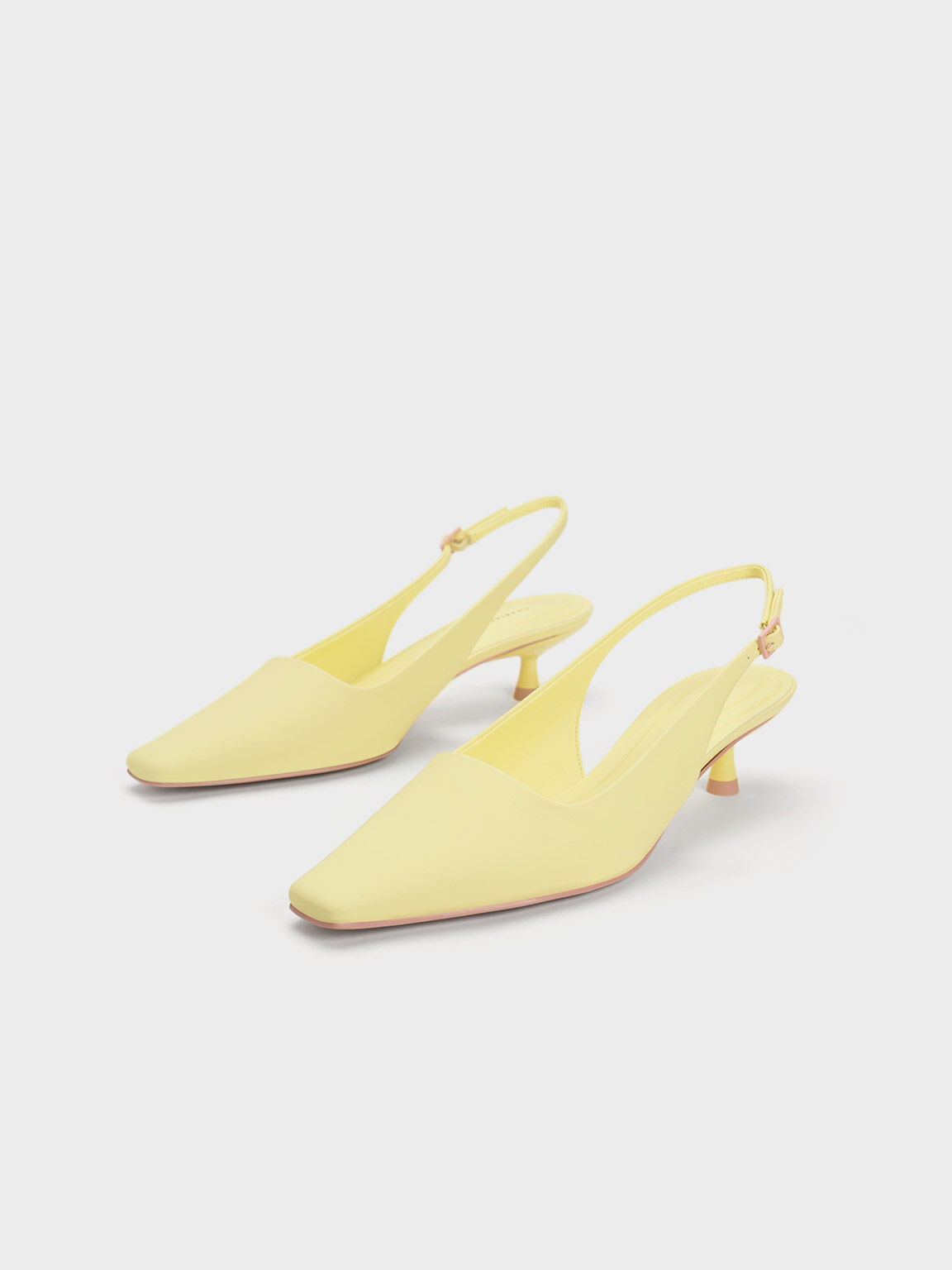Square toe sales slingback pumps