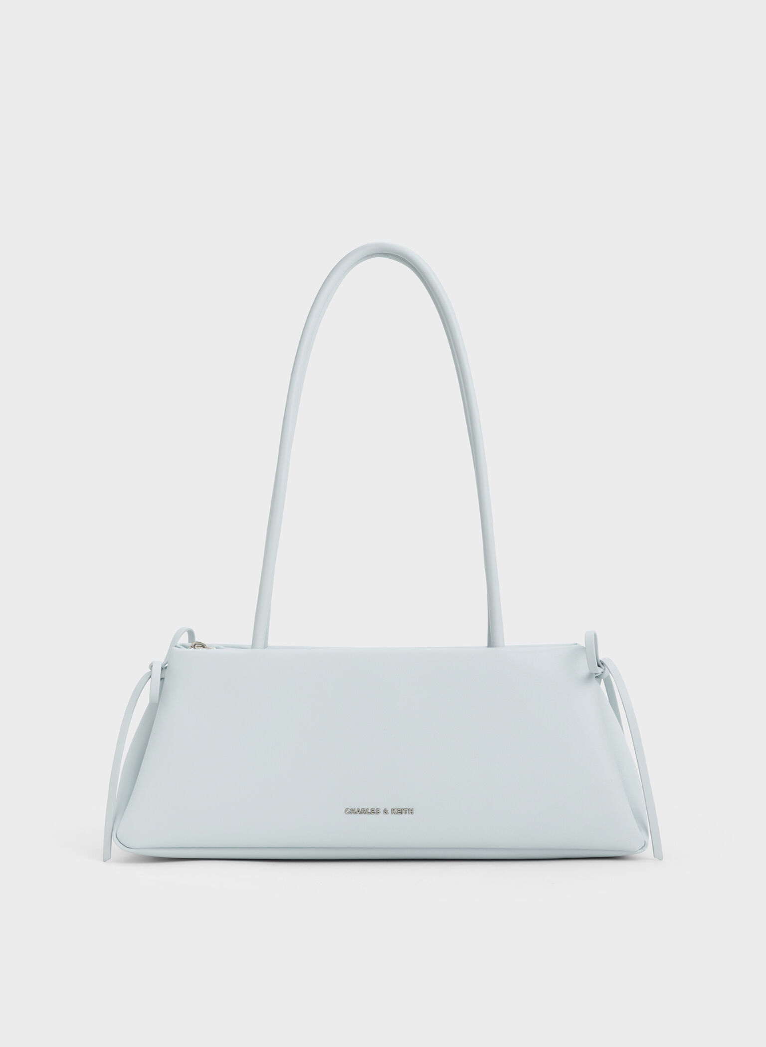 Hazel Bow Elongated Trapeze Shoulder Bag, Sea Salt Blue, hi-res