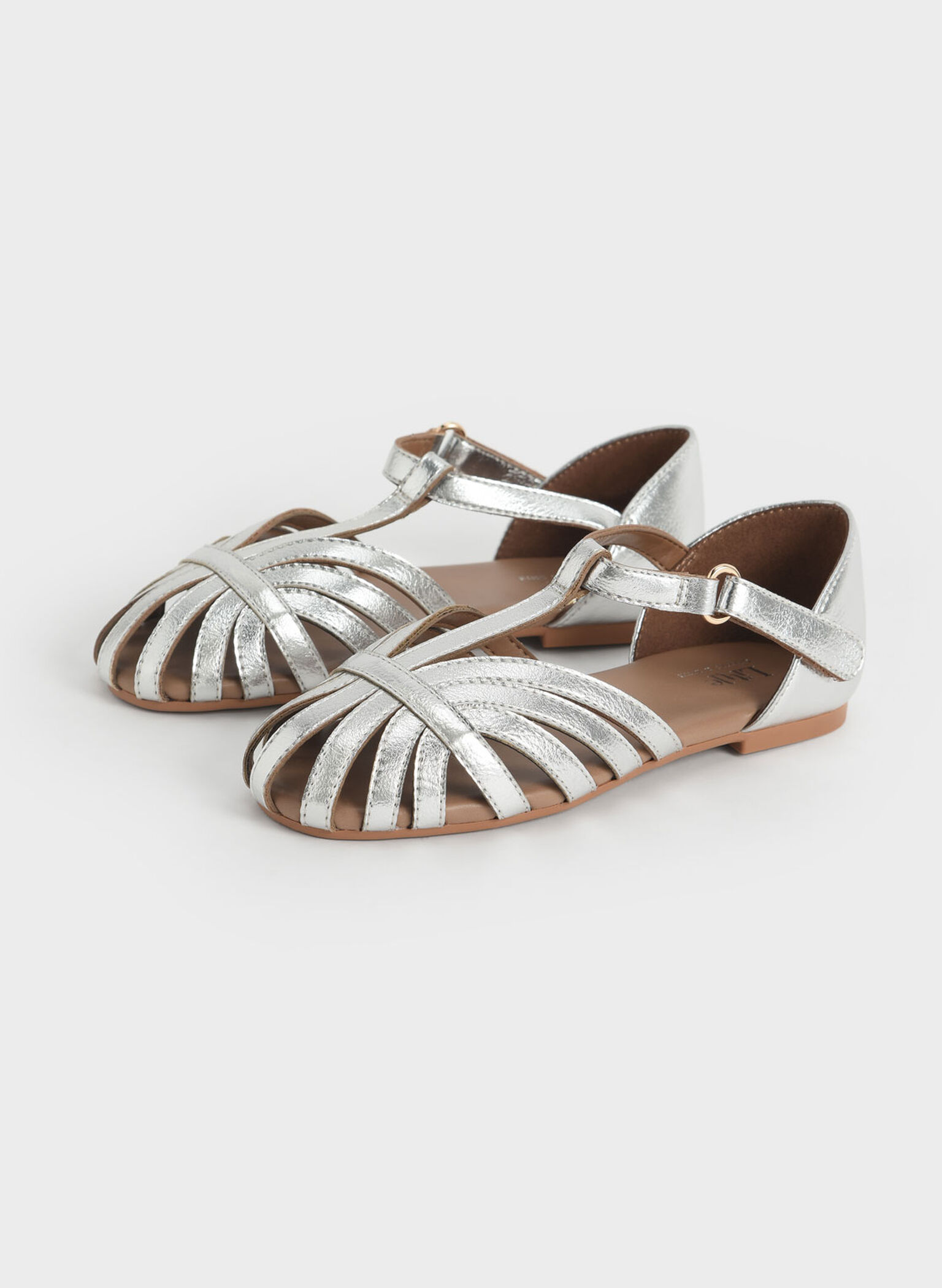 Girls' T-Bar Mary Janes, Silver, hi-res
