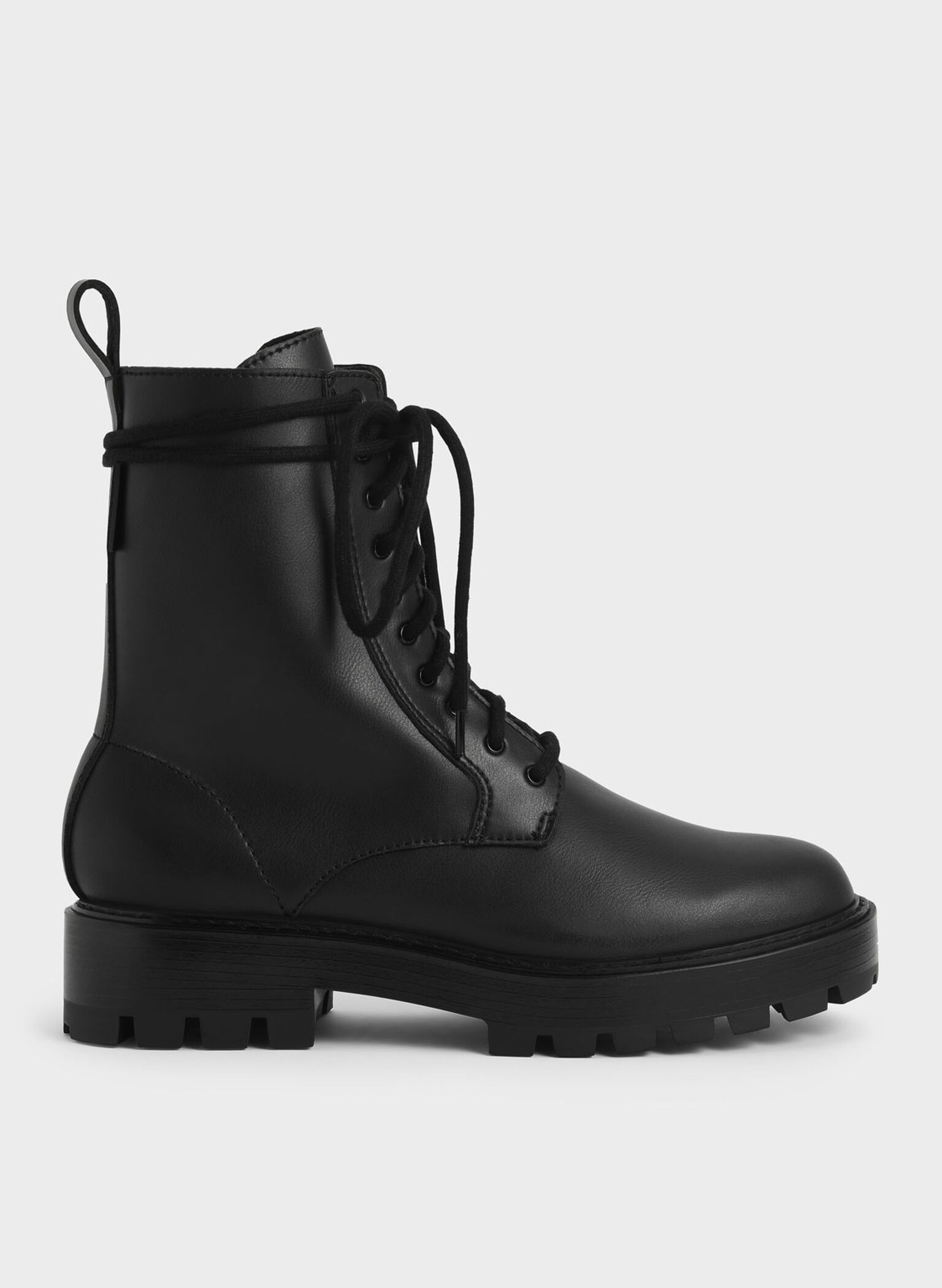 Gripped Soles Combat Boots, Black, hi-res