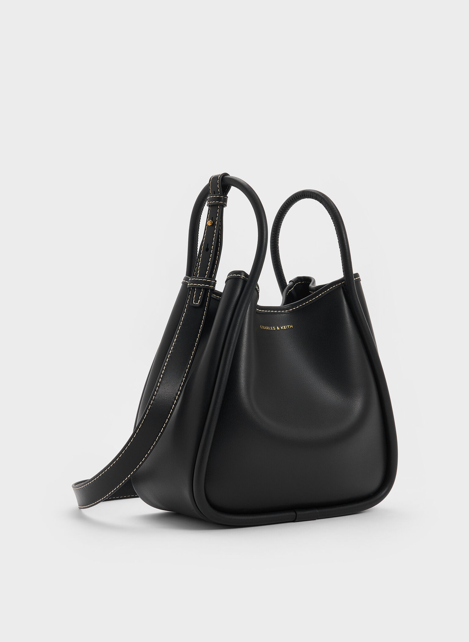 Mini Lyla Tubular Tote Bag, Black, hi-res