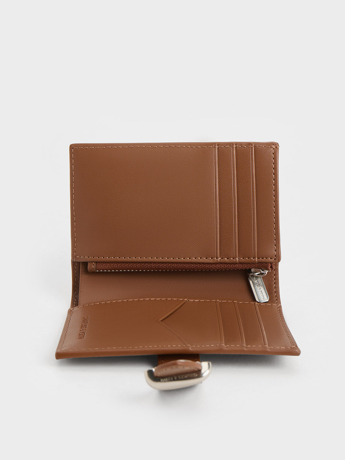 Chocolate Lumen Belted Wallet CHARLES KEITH UK