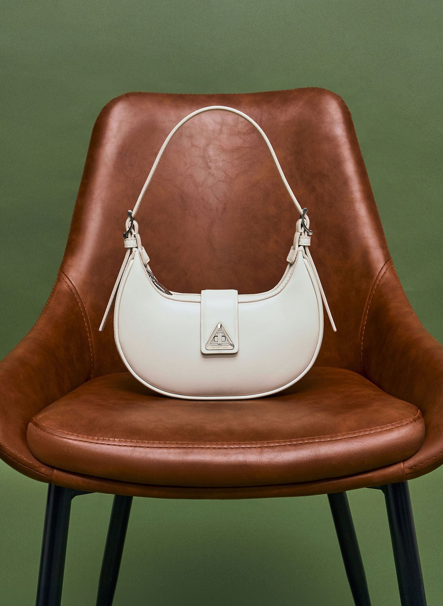 Trice Metallic Accent Belted Shoulder Bag, Chalk, hi-res