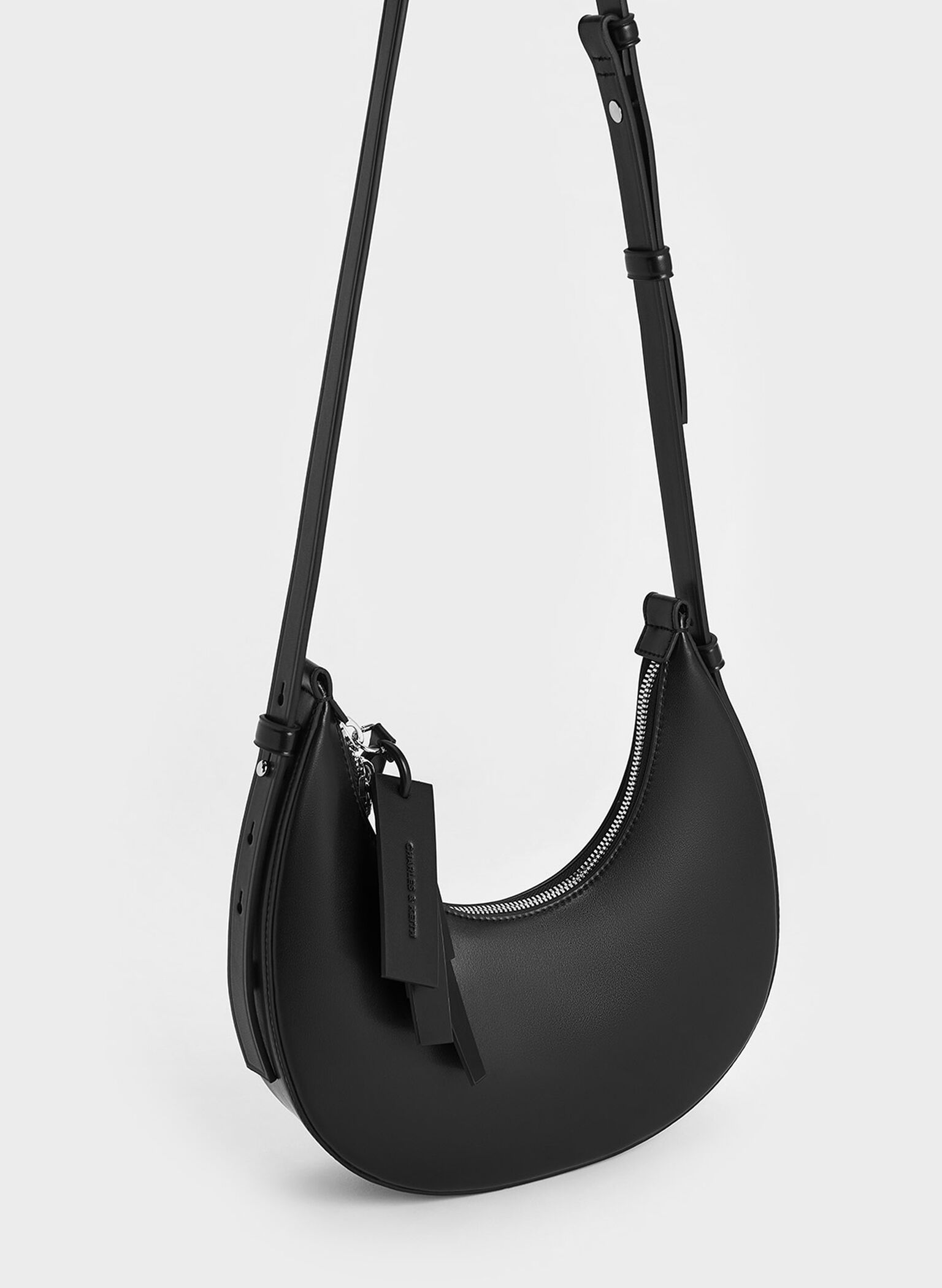 Carey Crescent Hobo Bag, Noir, hi-res