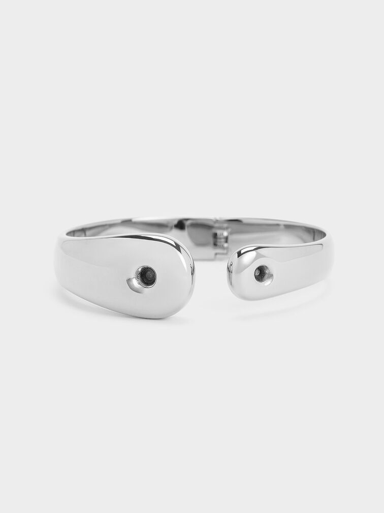Eimear Cuff Bangle, Silver, hi-res