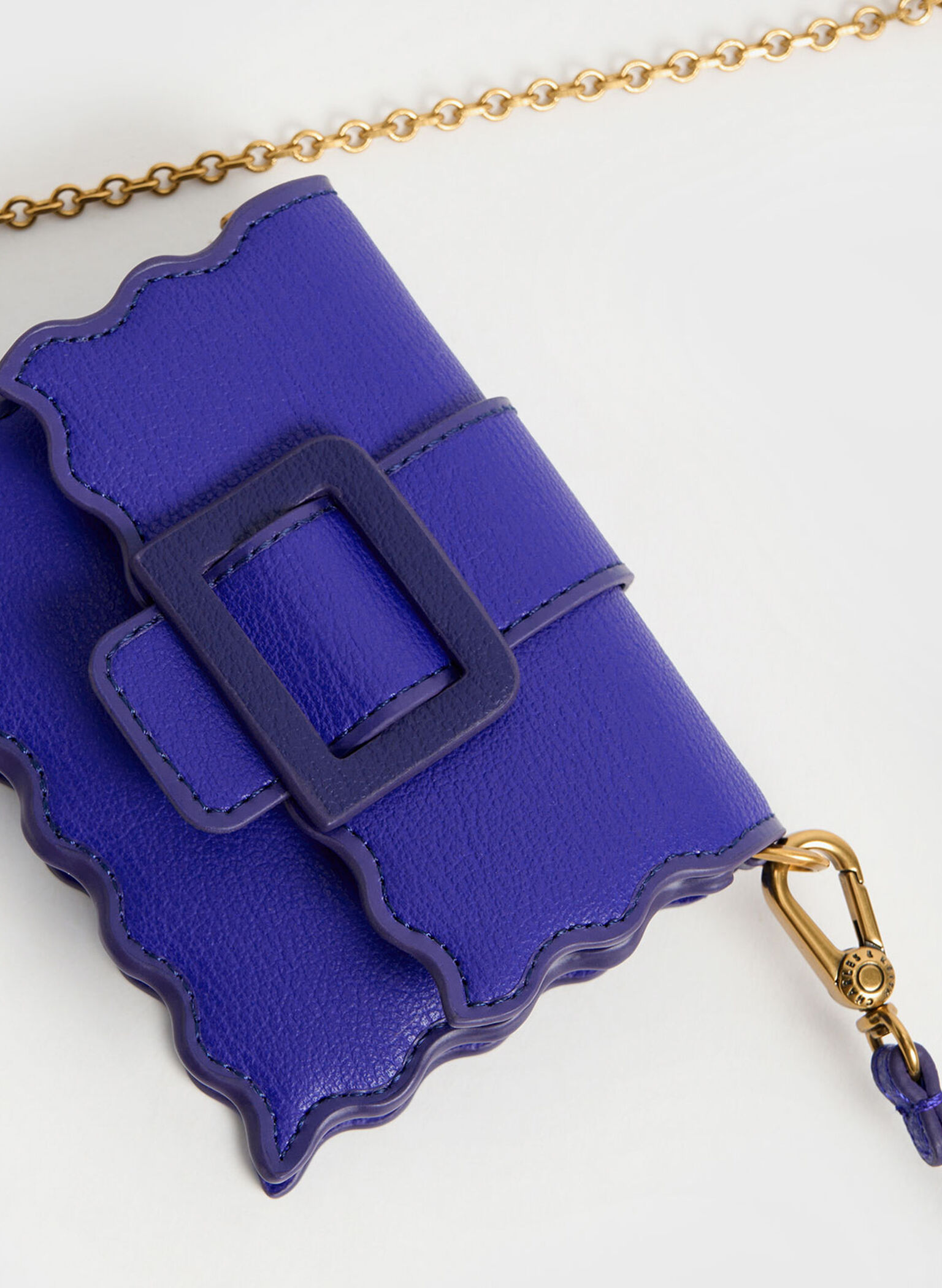 Waverly Scallop-Trim Mini Bag, Cobalt, hi-res