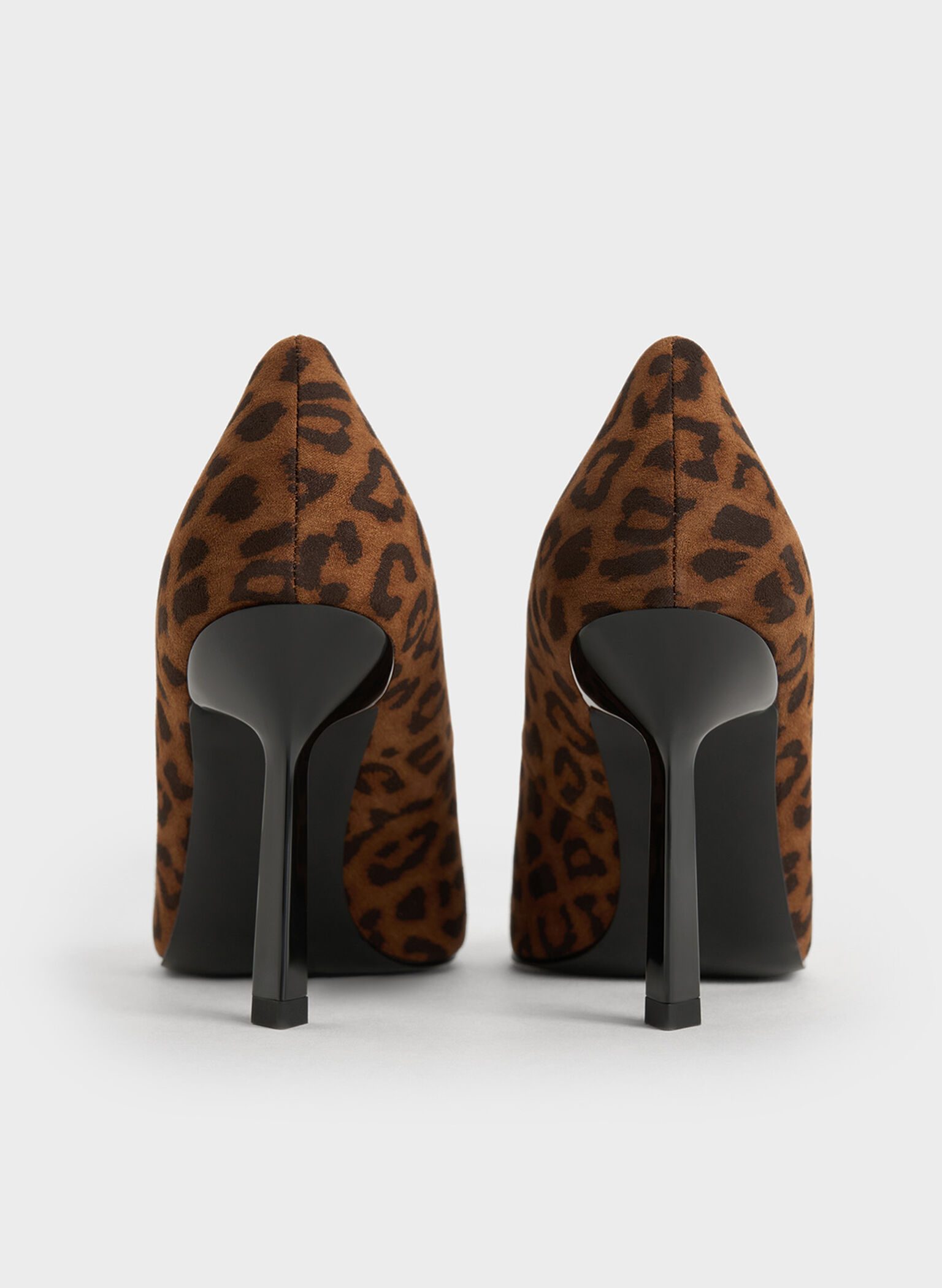 Leopard-Print Pointed-Toe Pumps, Animal Print Brown, hi-res