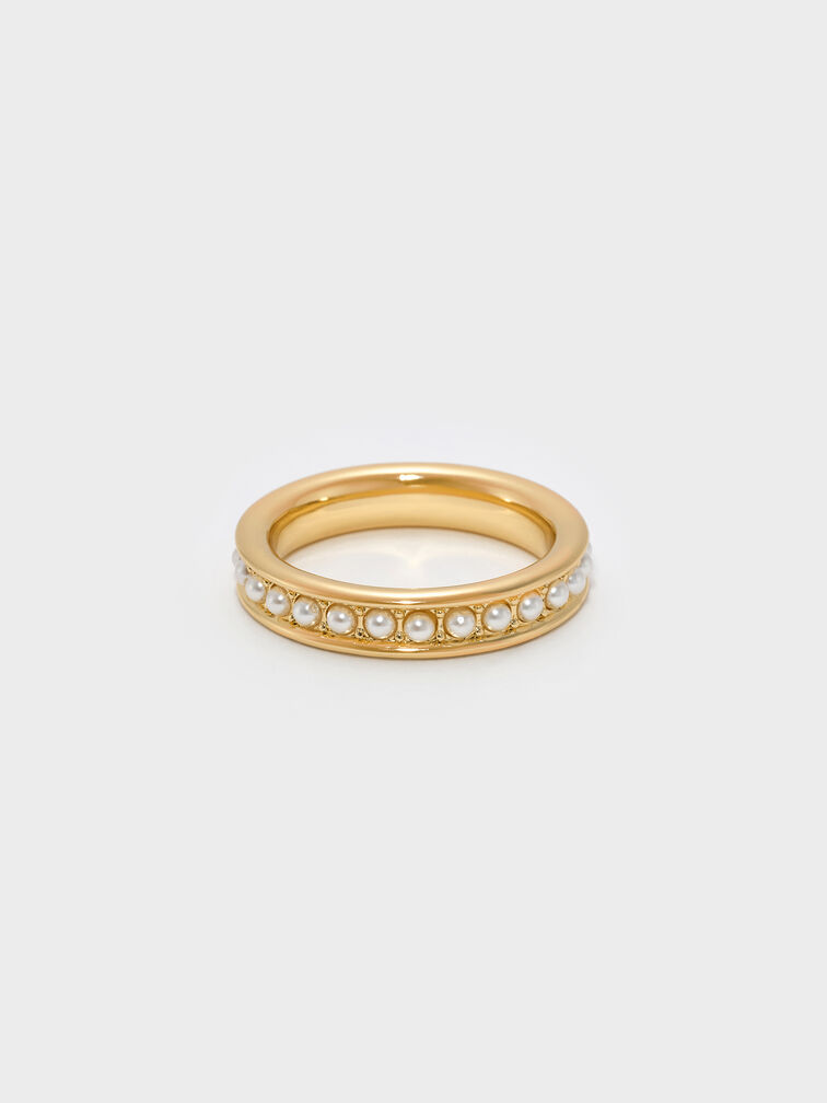 Maeve Pearl-Embellished Ring, Gold, hi-res