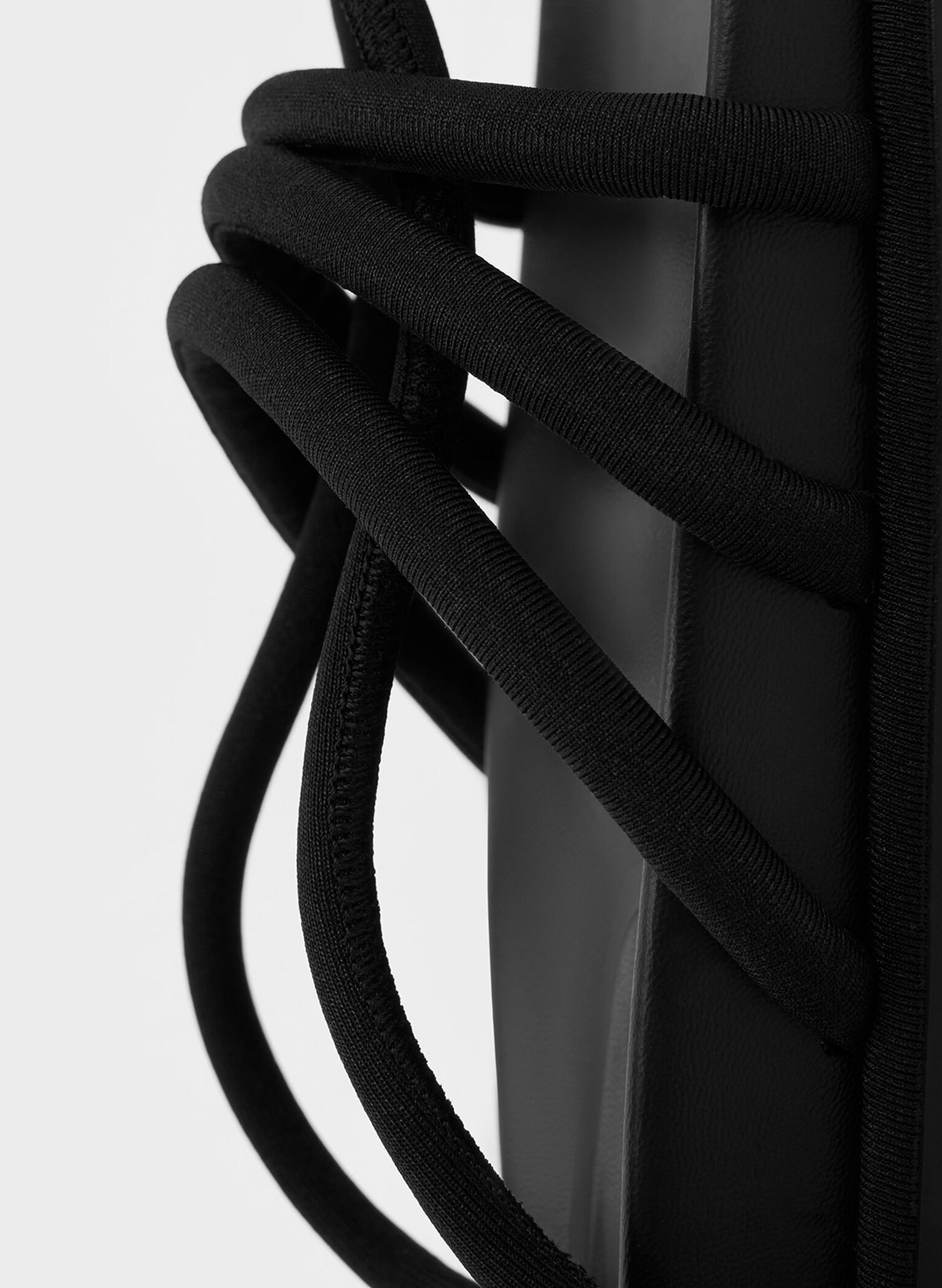 Toni Tubular Tie-Around Sandals, Black Textured, hi-res
