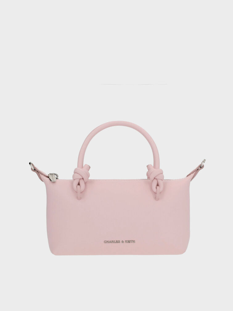 Sammie Knotted-Handle Tote Bag, Cotton Candy Pink, hi-res