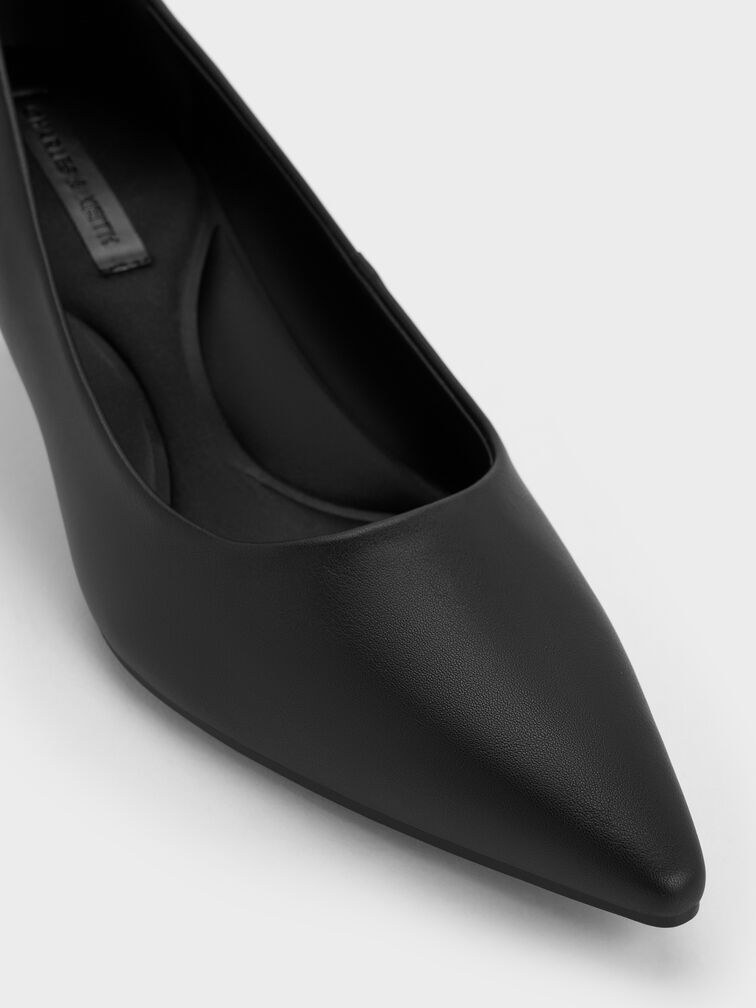 Emmy Pointed Kitten Heel Pumps, Black, hi-res