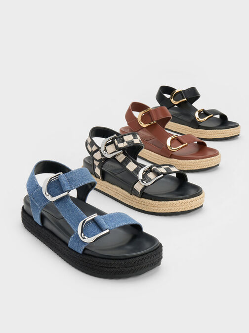 Gabine Straw Espadrille Sandals, Multi, hi-res