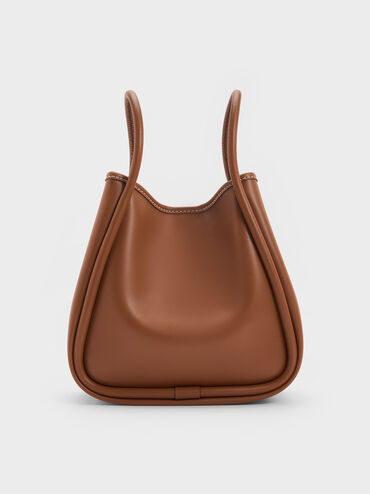 Mini Lyla Tubular Tote Bag, Chocolate, hi-res