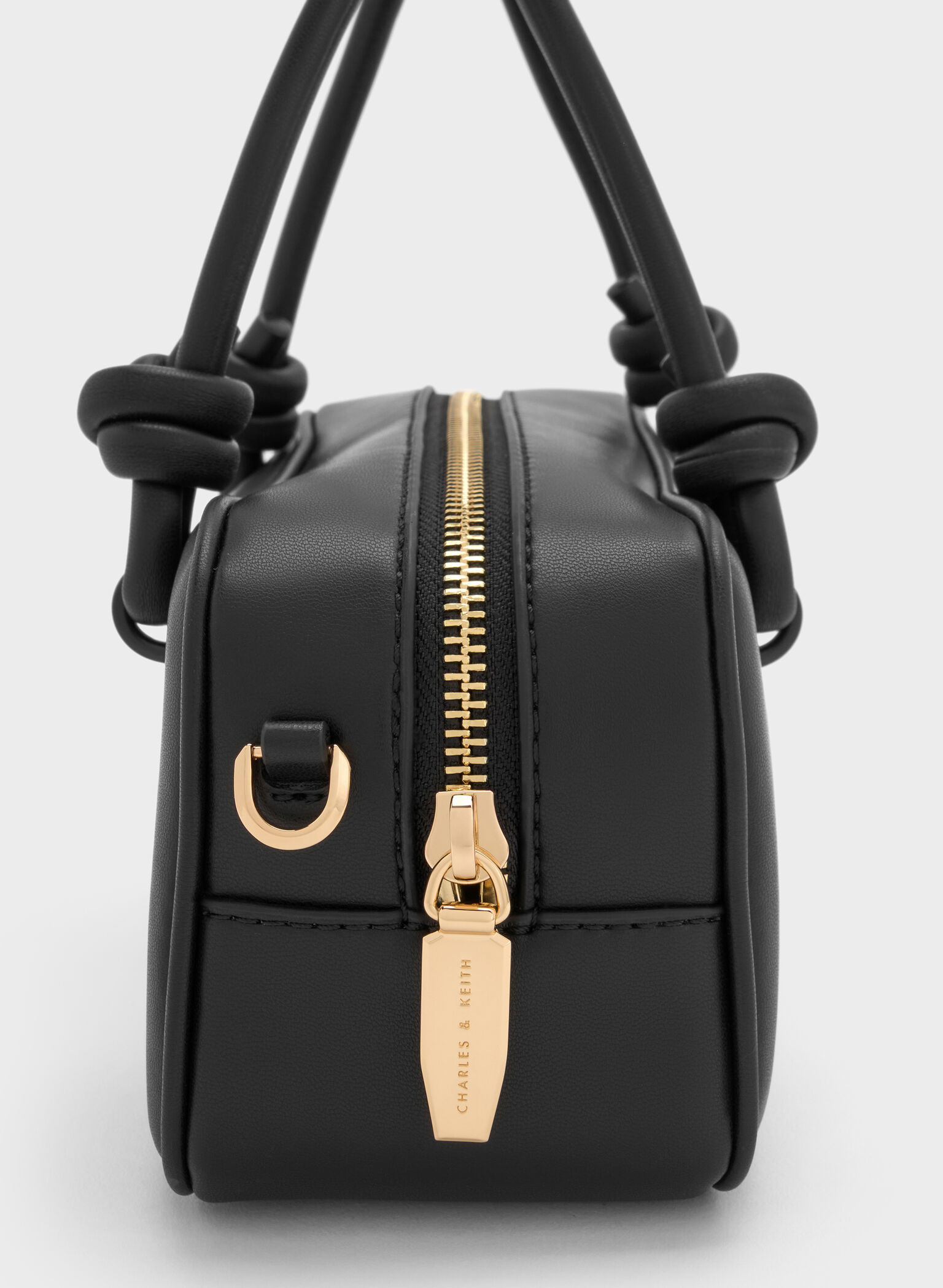 Sammie Knotted-Handle Elongated Bag, Black, hi-res