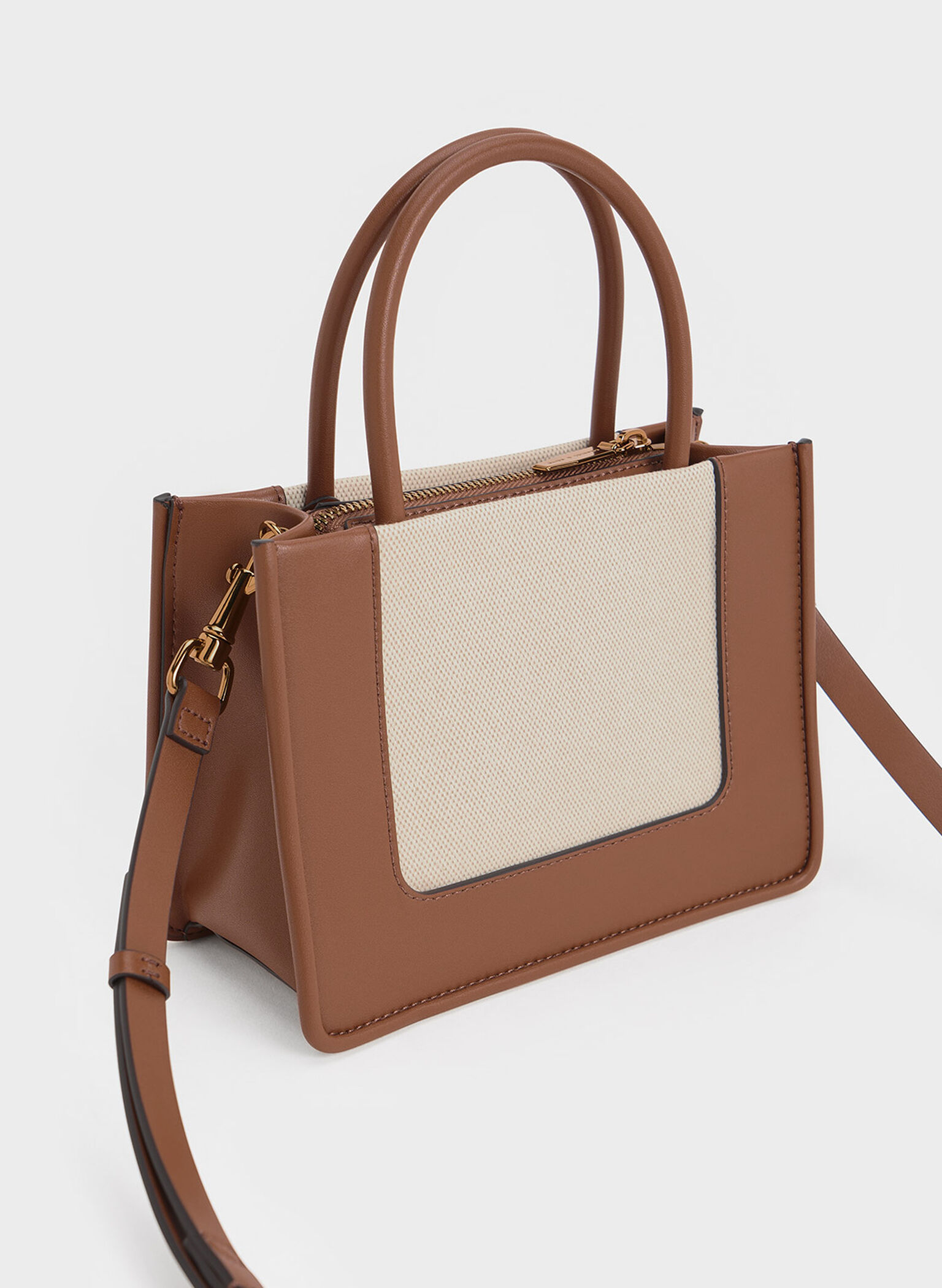 Mini Daylla Canvas Tote Bag, Tan, hi-res