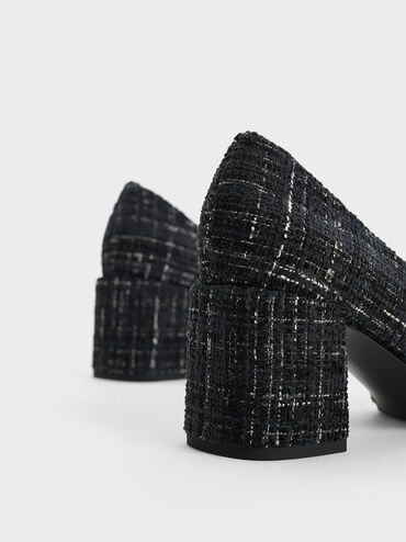 Tweed Crystal-Embellished Mary Jane Pumps, Multi, hi-res