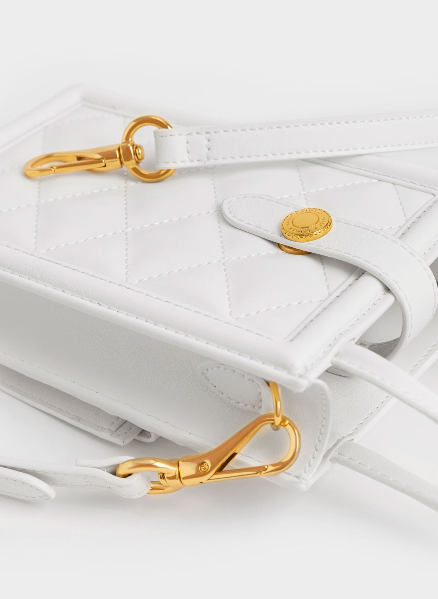 Este Belted Phone Pouch, White, hi-res