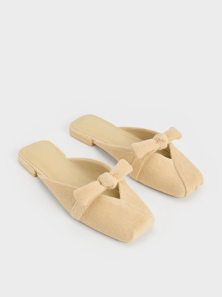 Loey Textured Knotted Mules, Beige, hi-res