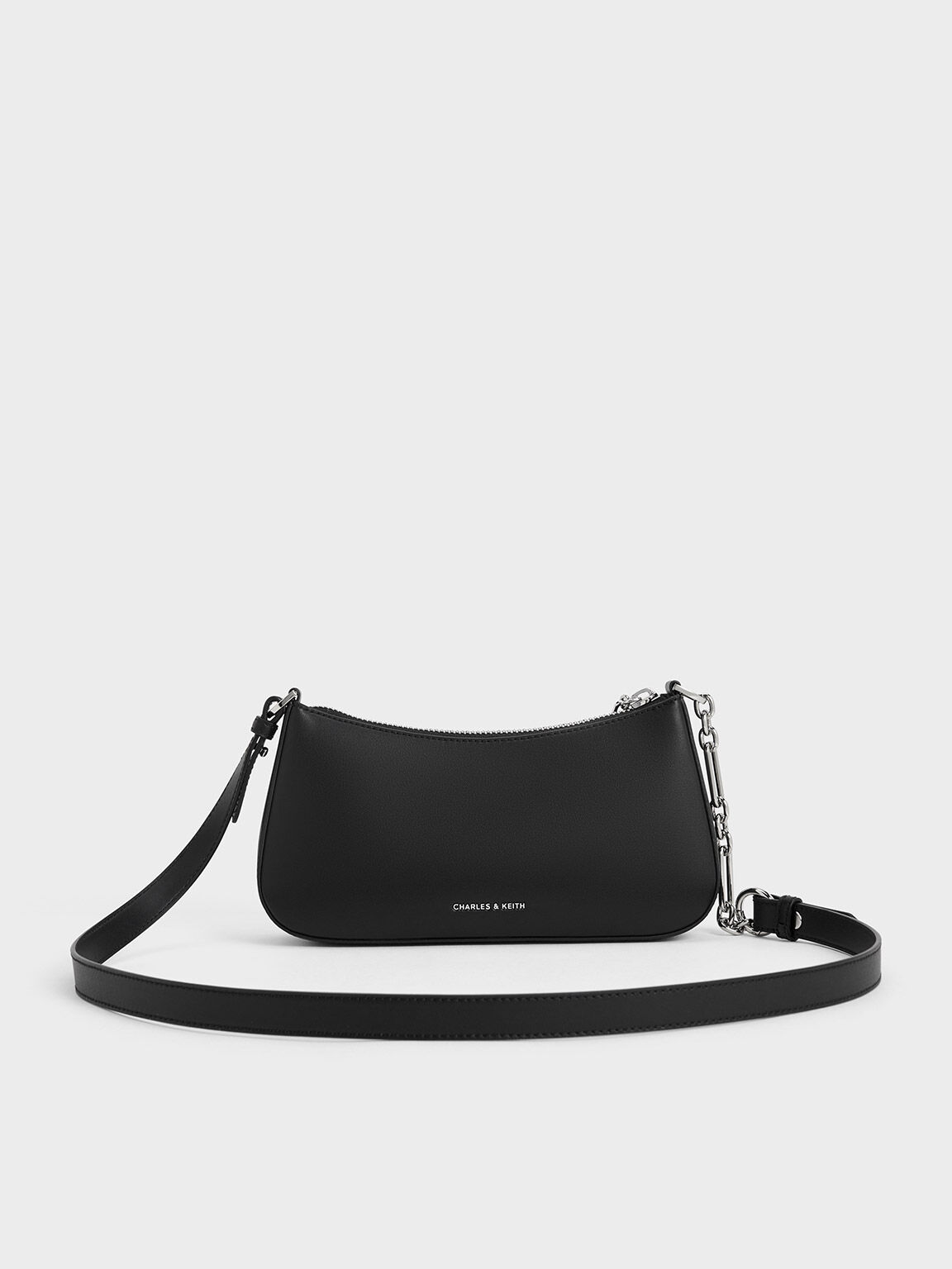 Chain Strap Shoulder Bag Noir
