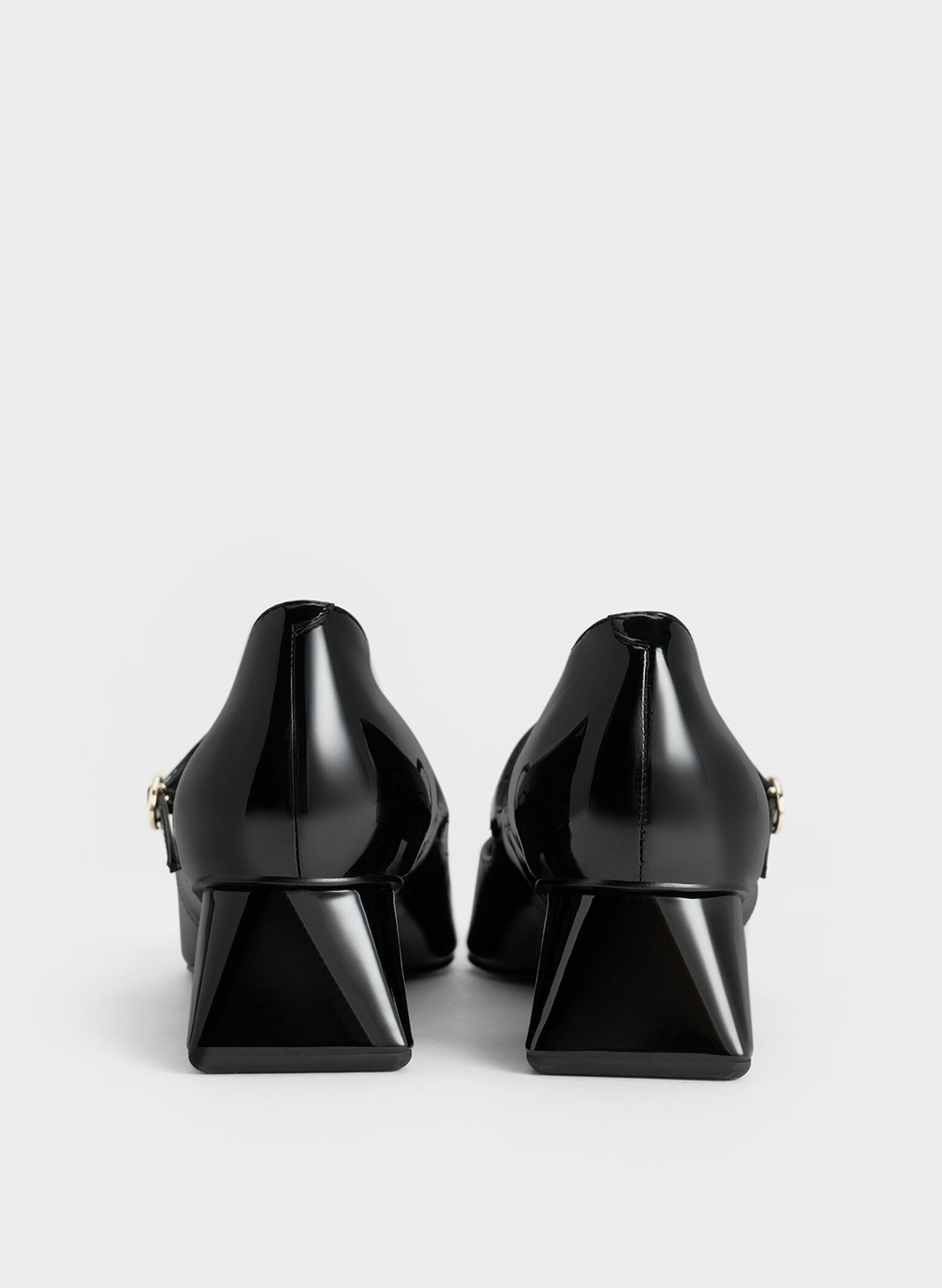 Roxane Patent Square-Toe Mary Janes, Black Patent, hi-res