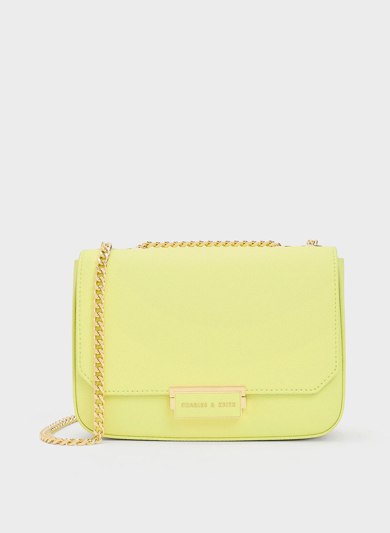 Chain Strap Shoulder Bag, Butter, hi-res