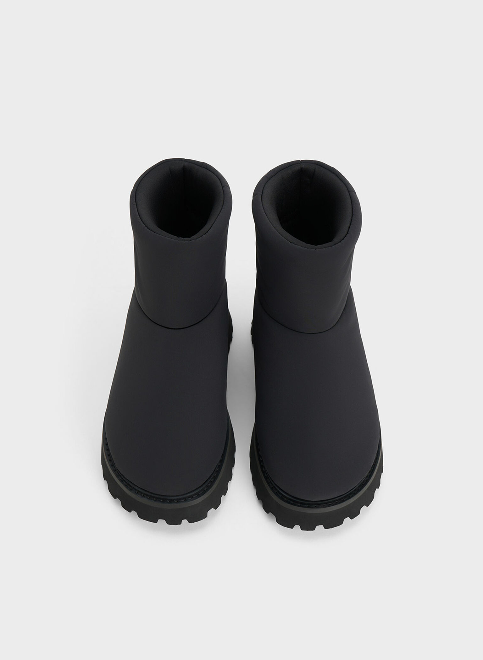 Romilly Puffy Ankle Boots, Black Textured, hi-res