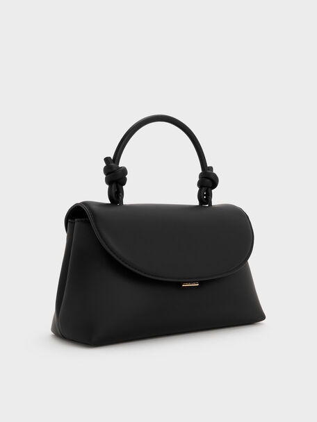 Sammie Knotted-Handle Two-Way Backpack, Black, hi-res
