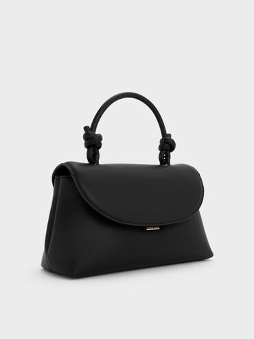 Sammie Knotted-Handle Two-Way Backpack, Black, hi-res