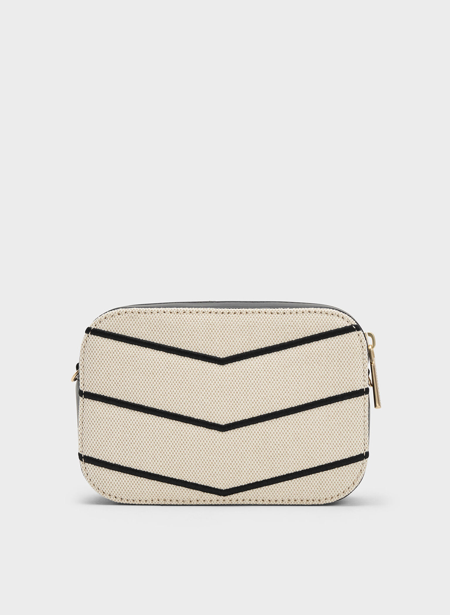 Eleni Canvas Chevron Zip Crossbody Bag, Multi, hi-res