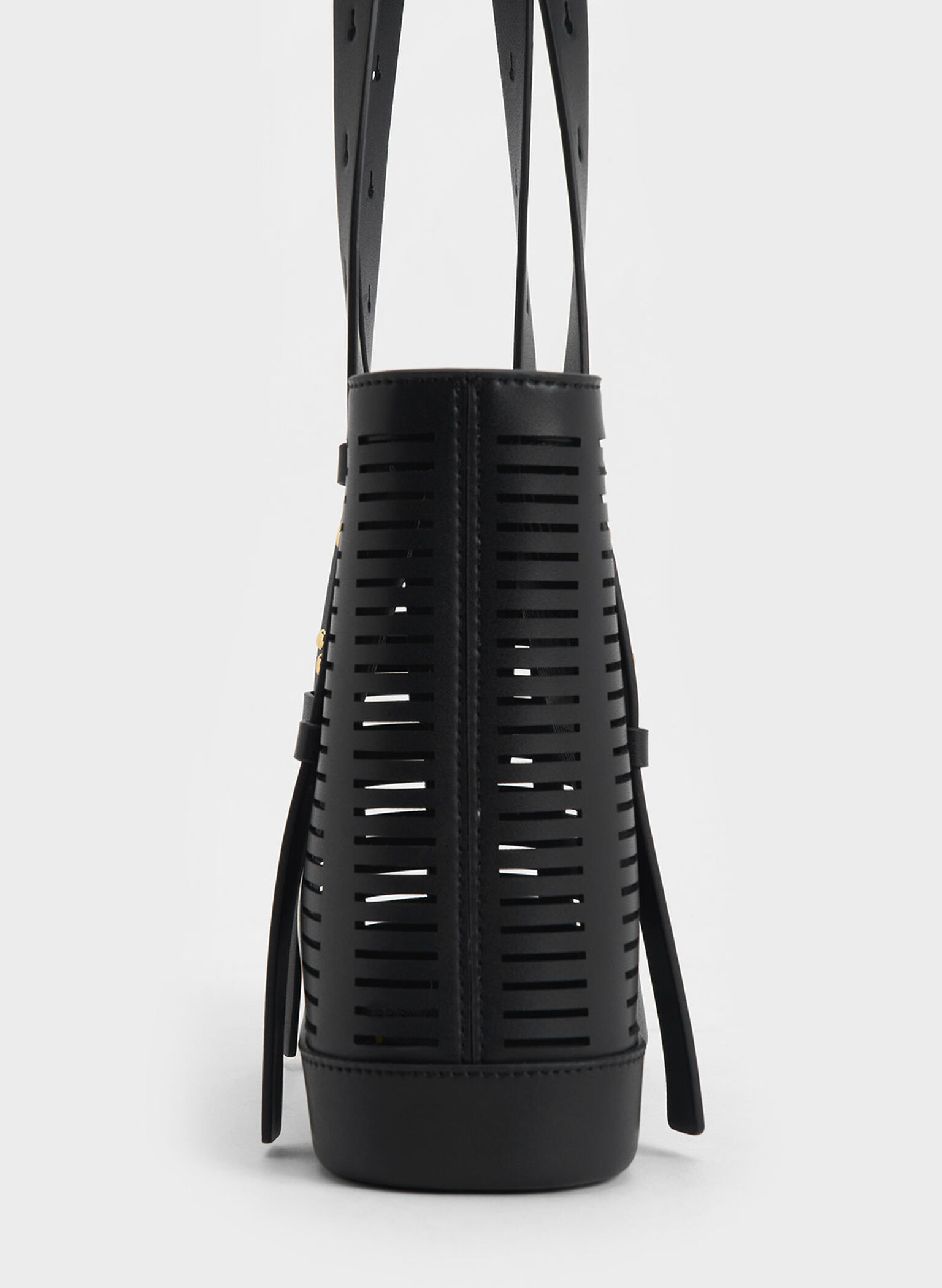 Delphi Cut-Out Bucket Bag, Black, hi-res