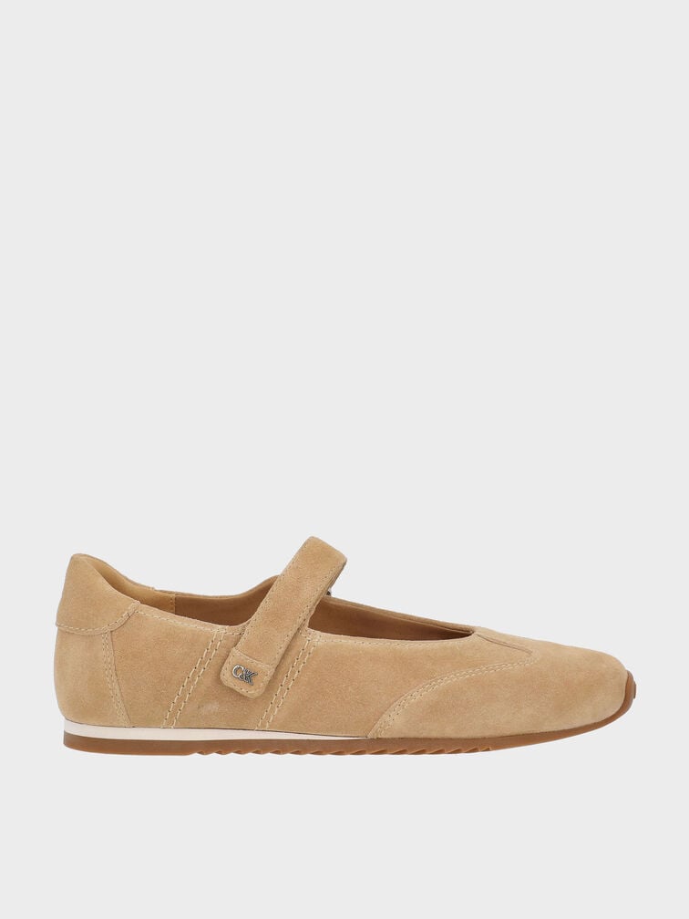 Jace Suede Mary Janes, Beige, hi-res