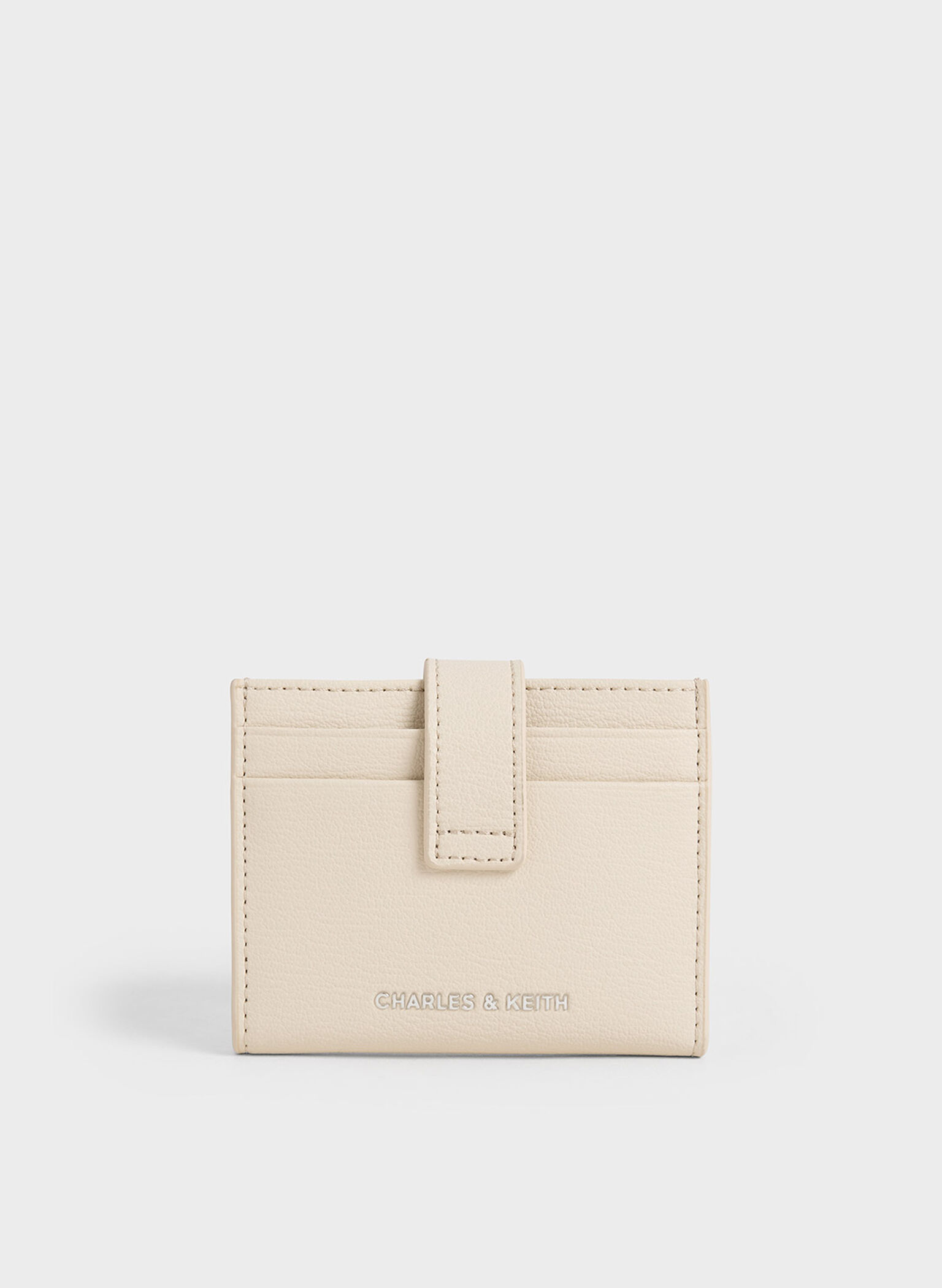 Bliss Snap Button Card Holder, Beige, hi-res