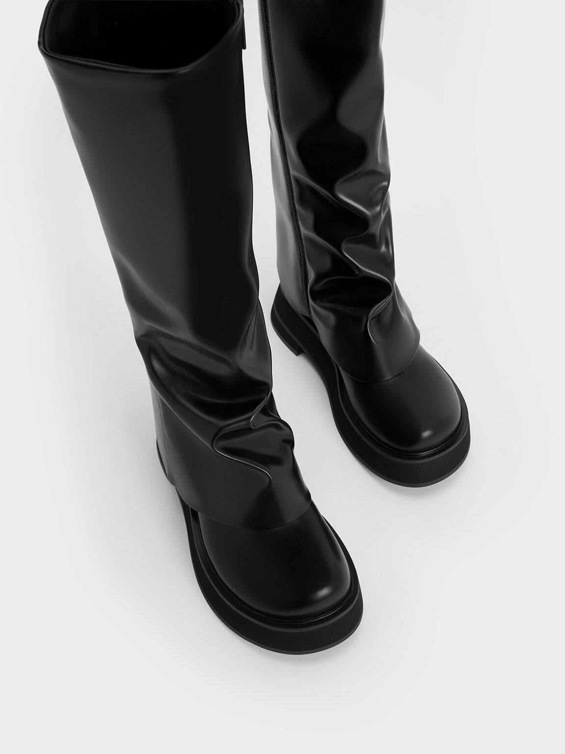 Platform knee shop high boots uk