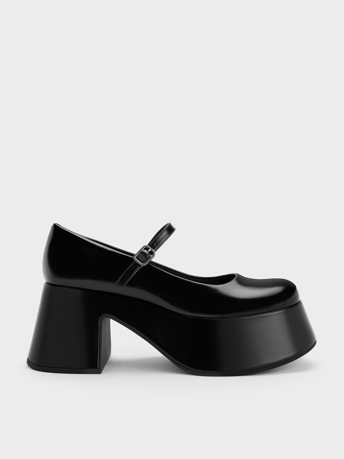 Black Boxed Rubina Platform Mary Janes CHARLES KEITH UK