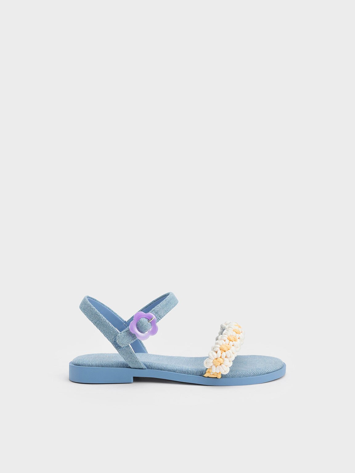 Pale blue flat store sandals