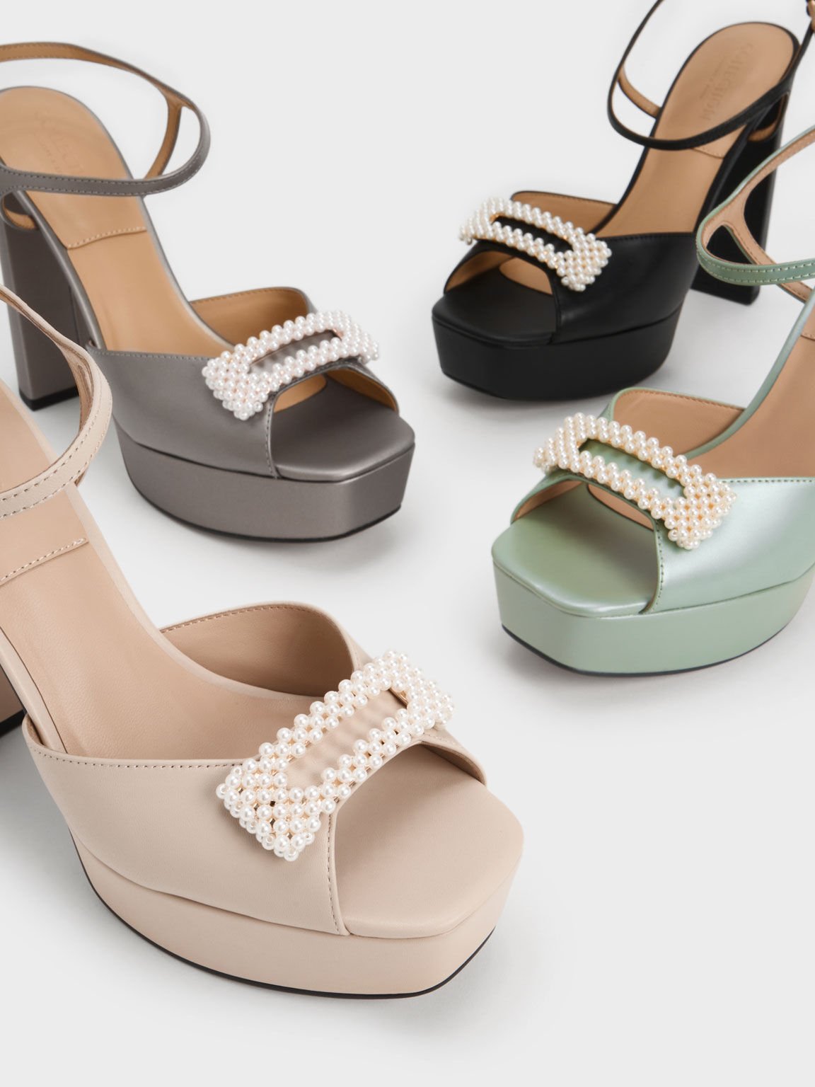 Tara floral embellished leather platform sandal hotsell