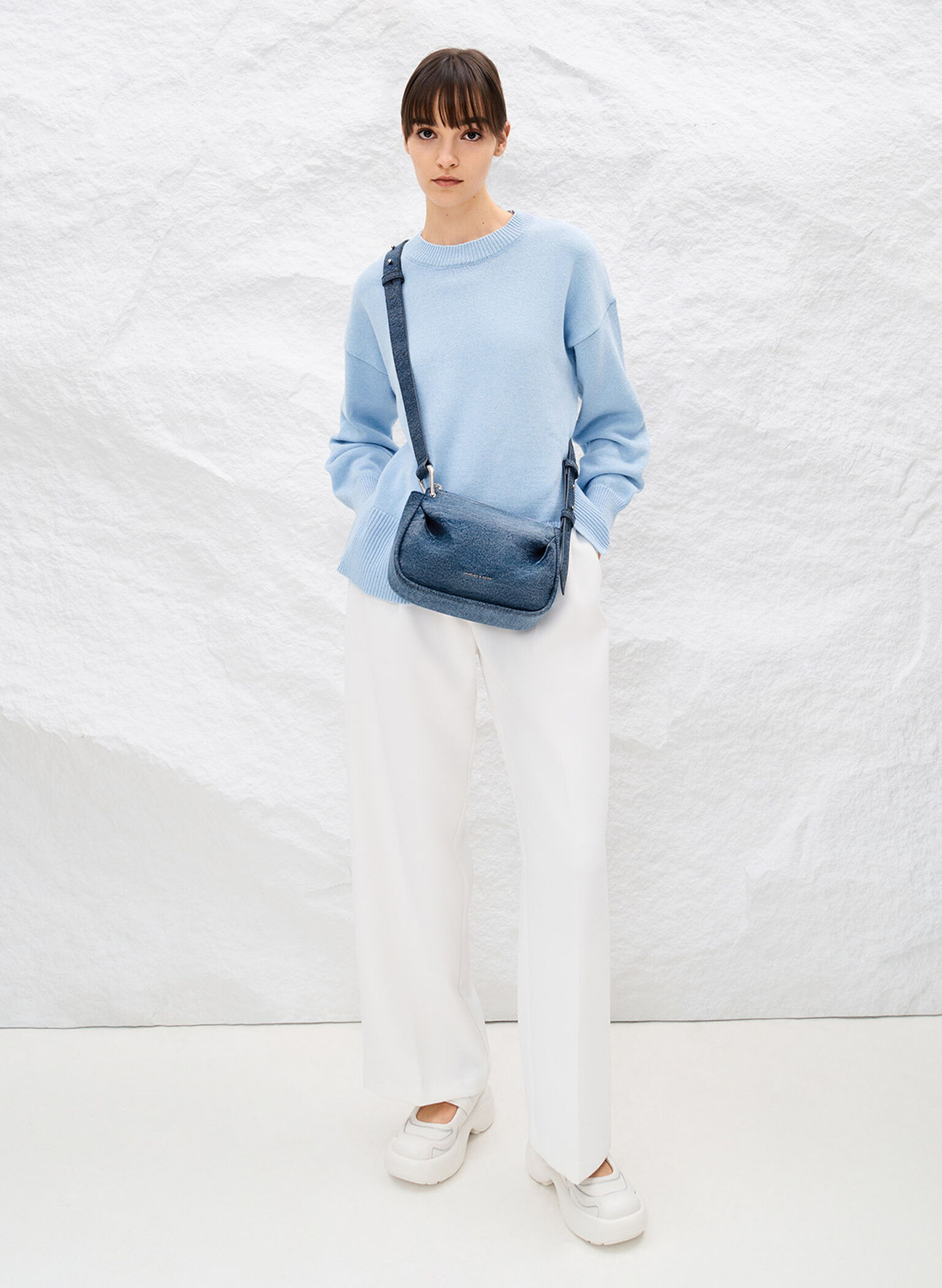 Lumen Denim Crossbody Bag, Denim Blue, hi-res