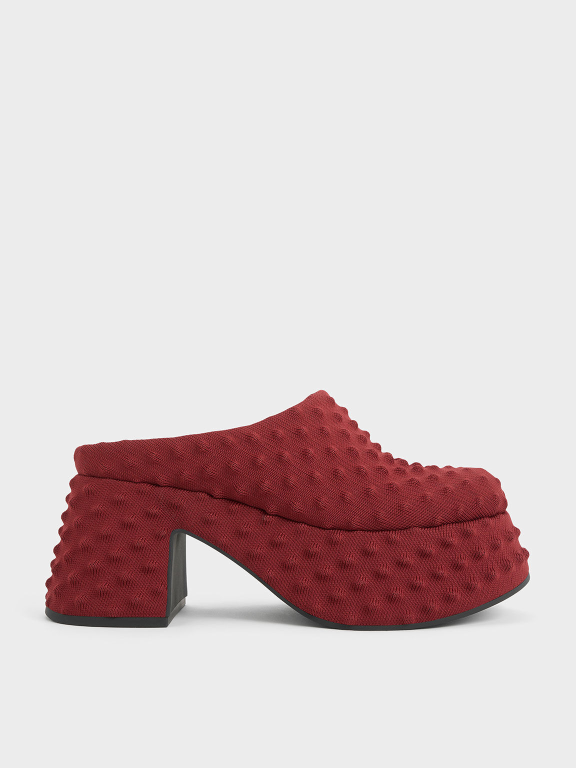 Red platform mules sale