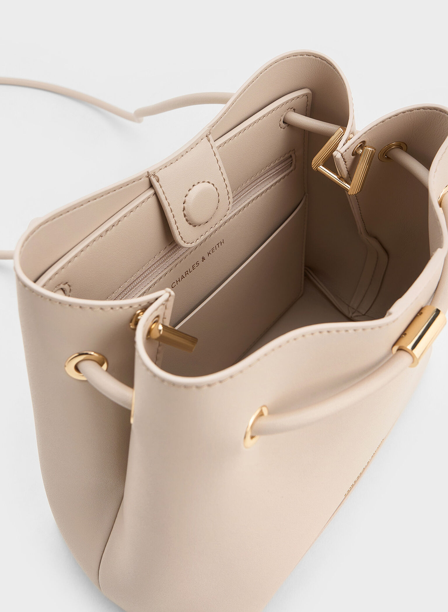 Sybill Geometric Bucket Bag, Oat, hi-res