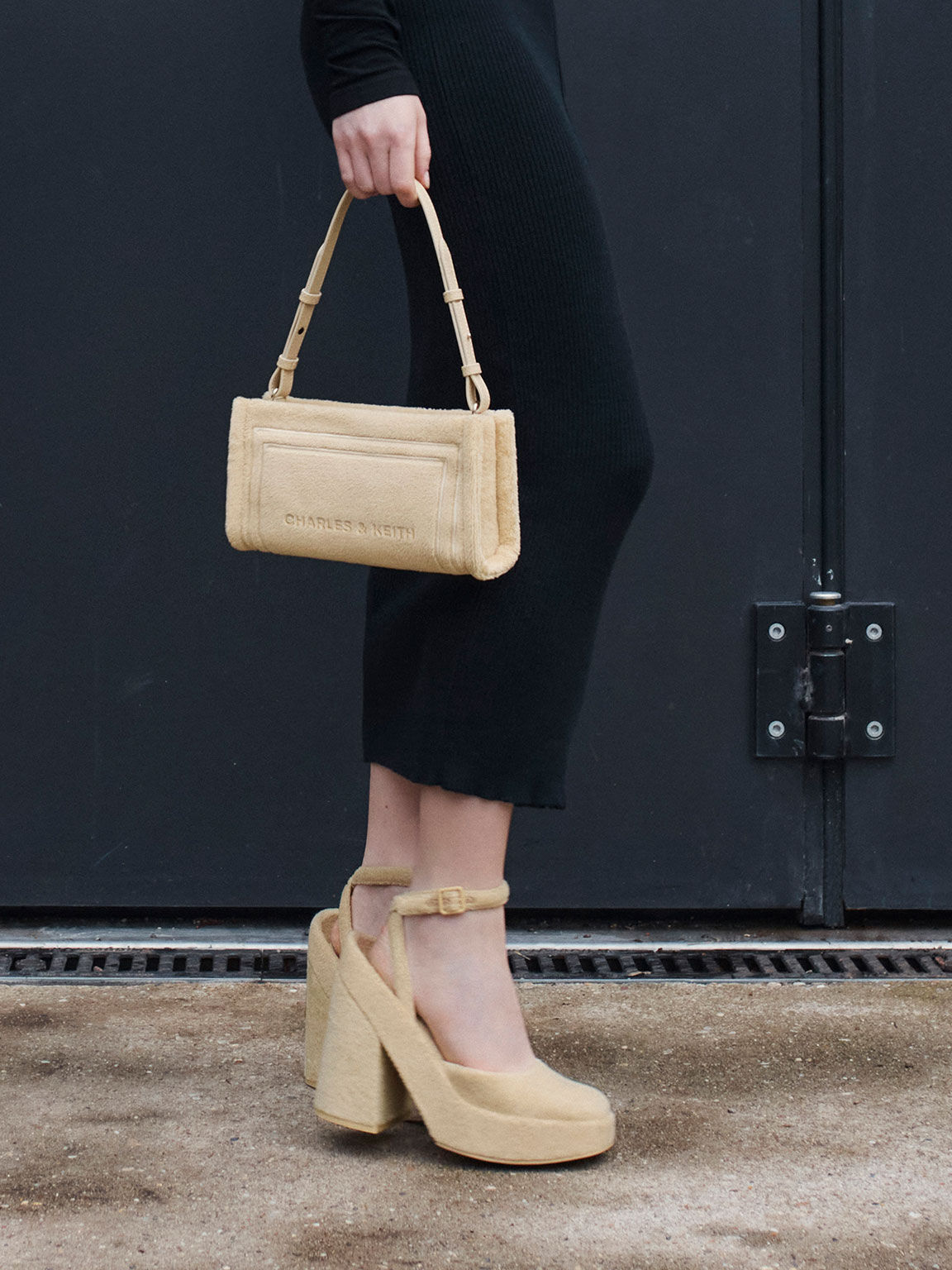 Beige ankle hot sale strap heels